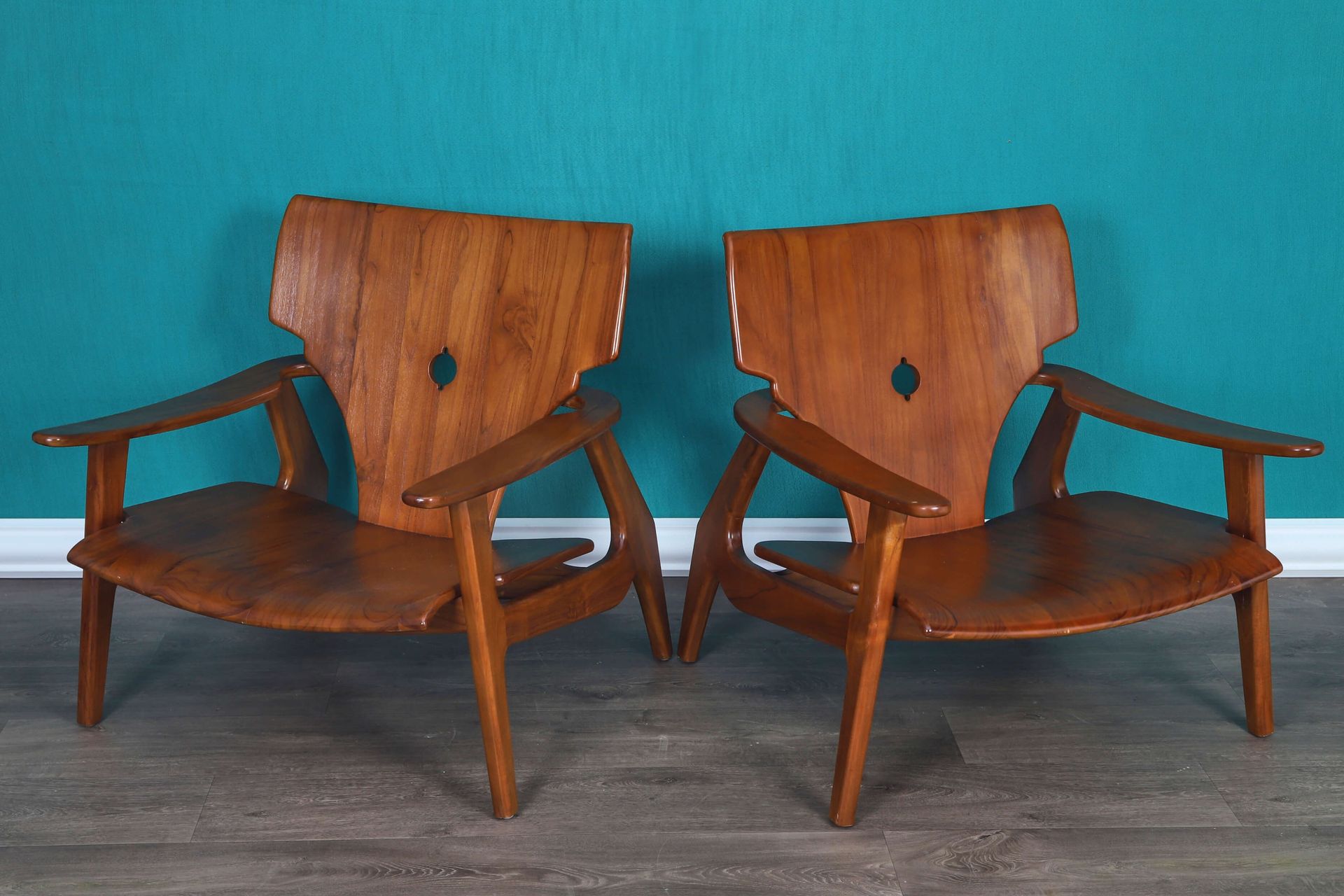 OLIVIER DE SCHRIJVER (NÉ EN 1958) Paar Sessel, Modell Zen Aus Mahagoni, die Rück&hellip;