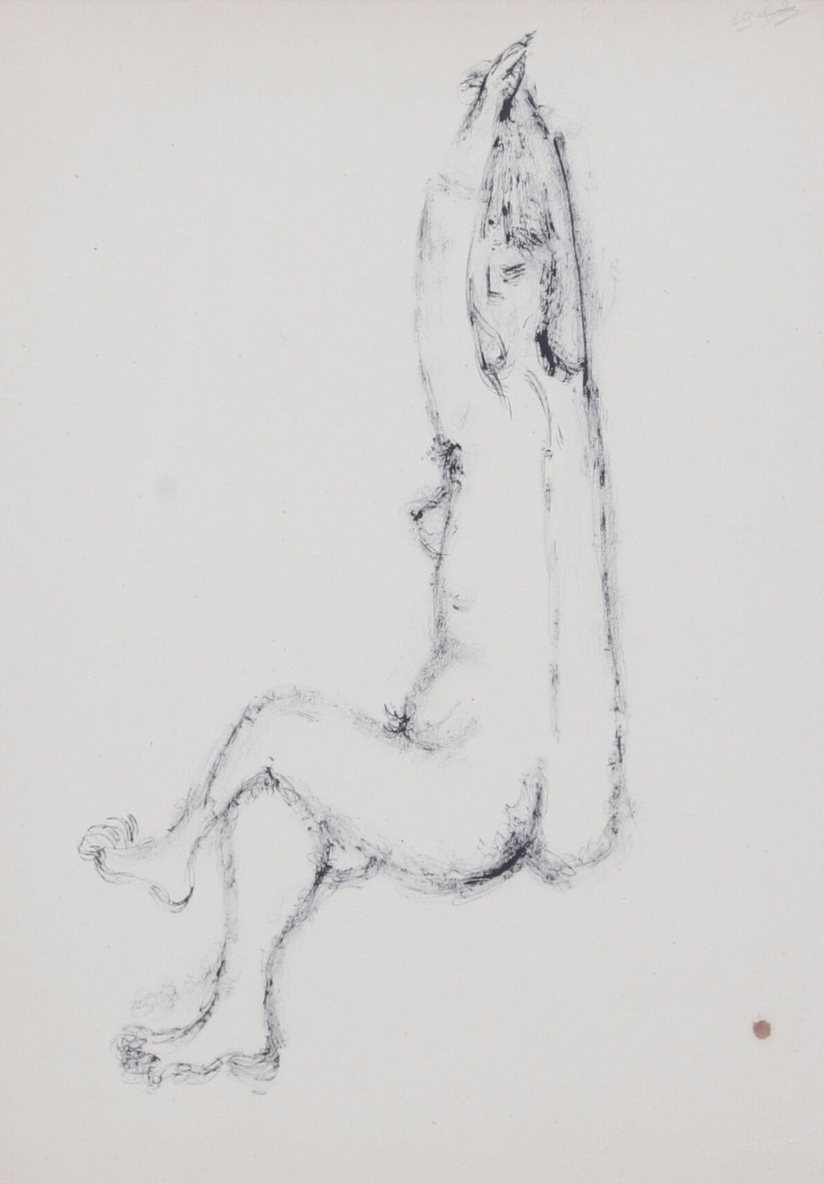 Mario PRASSINOS (1916-1985) 2 drawings > Nude with arms raised

Ink on paper bea&hellip;