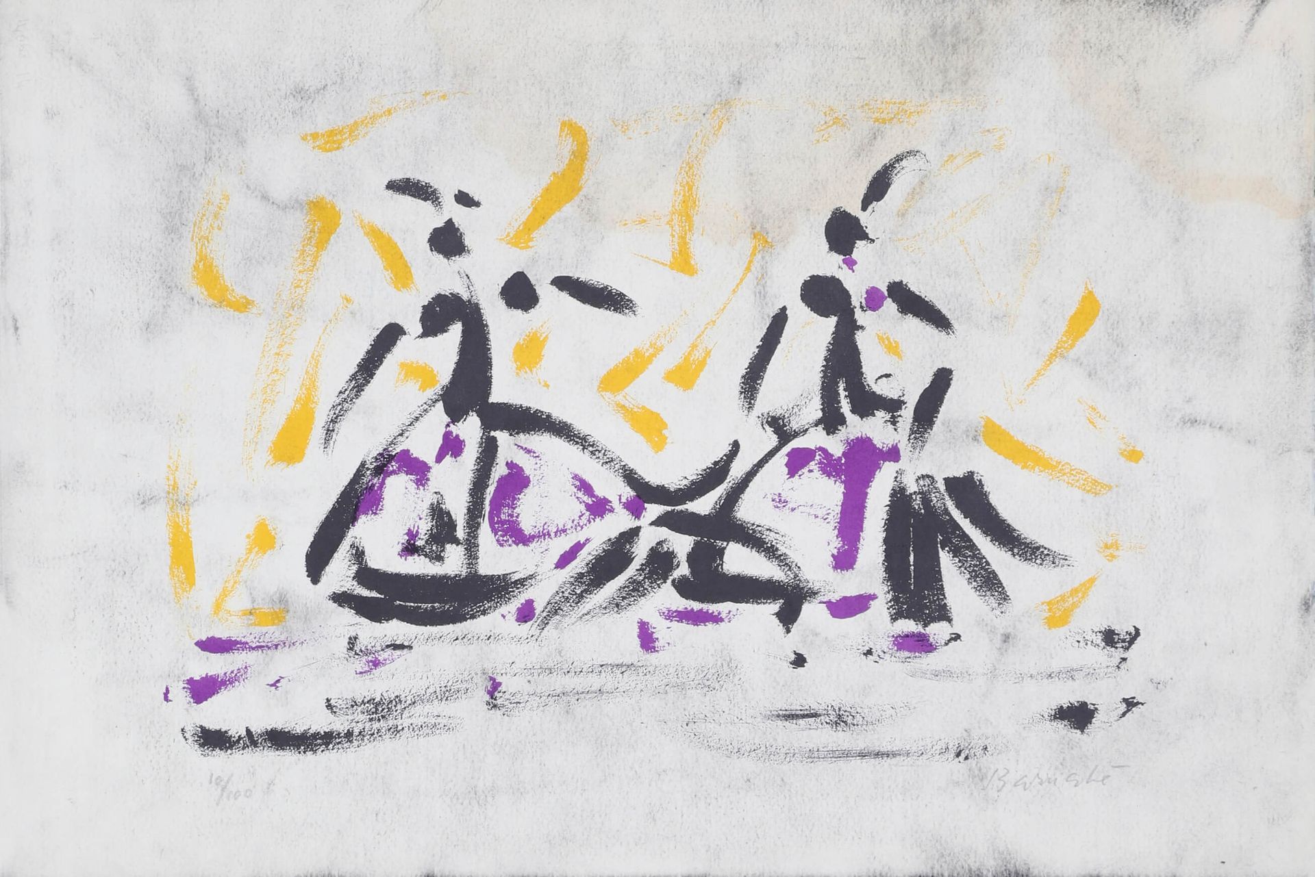 Duilio BARNABÉ (1914-1961) 一套4件作品 > 纸上炭笔画[x 3]，其中2件背面有石版画

50×35厘米[×2]和66×50厘米[×&hellip;