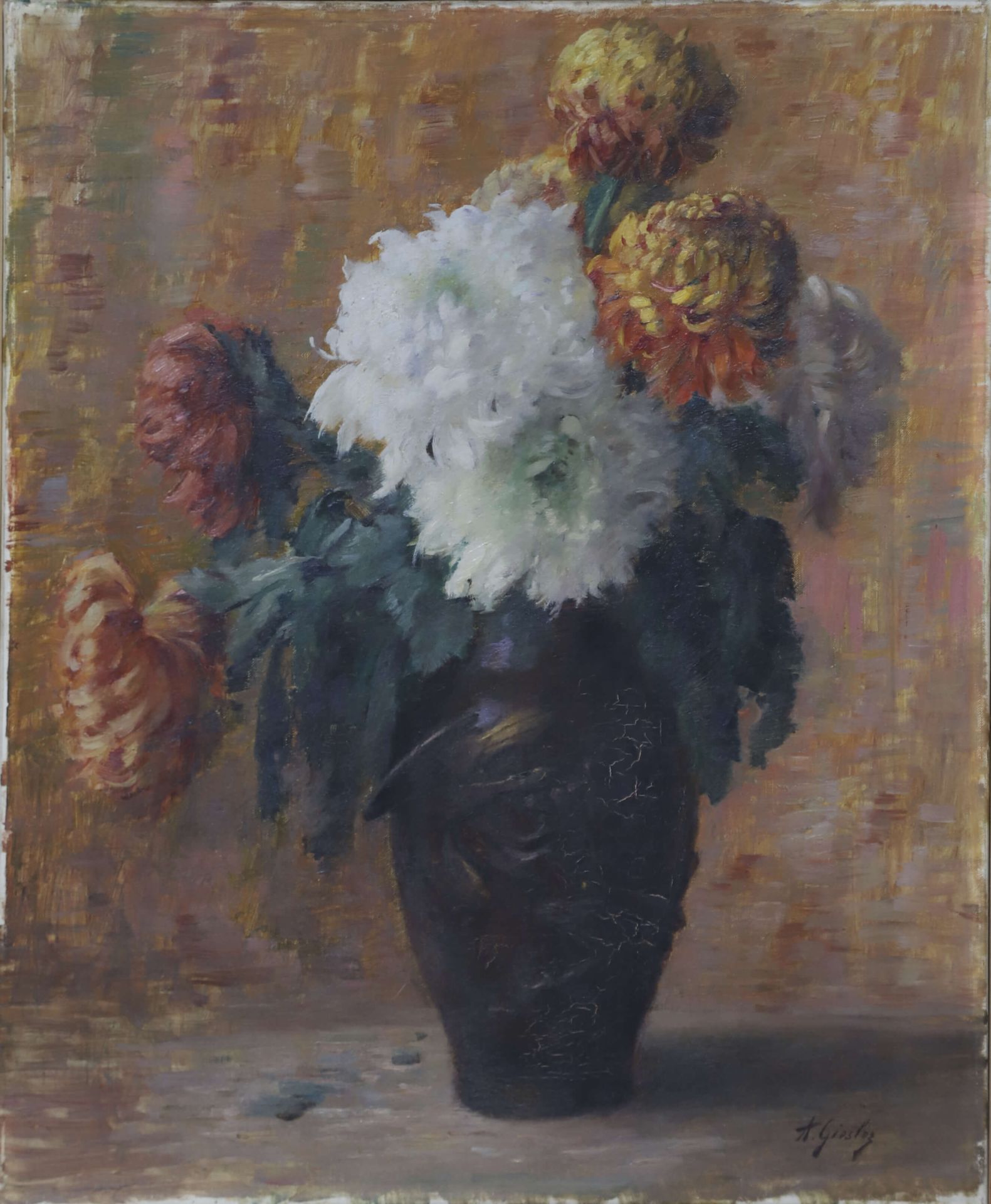 Anna Frédérique Giesler (1864-c.1940) Bouquet de fleurs Huile sur toile signée e&hellip;