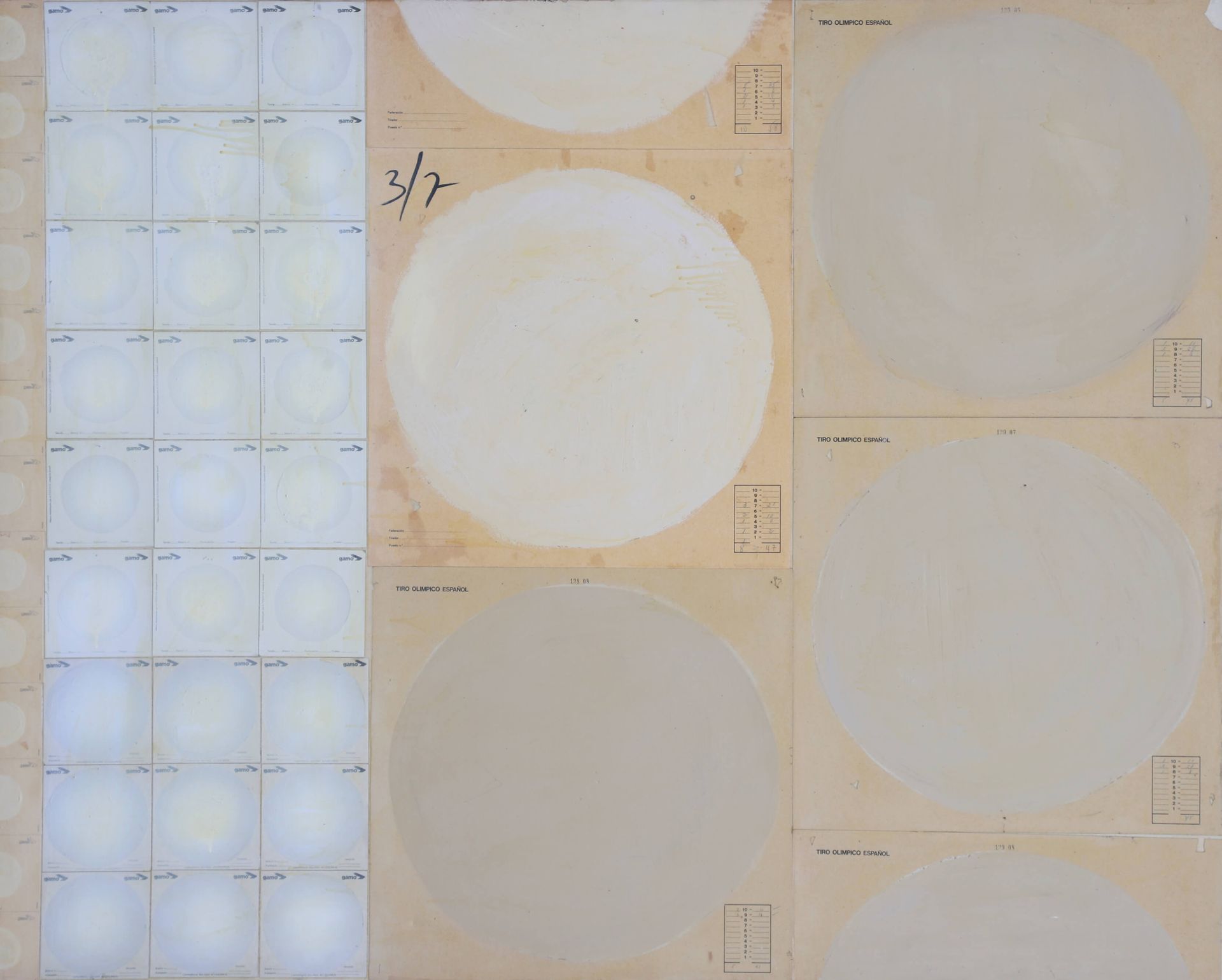Federico Guzman (né en 1964) 阿拉巴马之歌 1987年 纸上混合材料粘贴在画布上，背面有签名、日期和标题 162 x 130 cm &hellip;