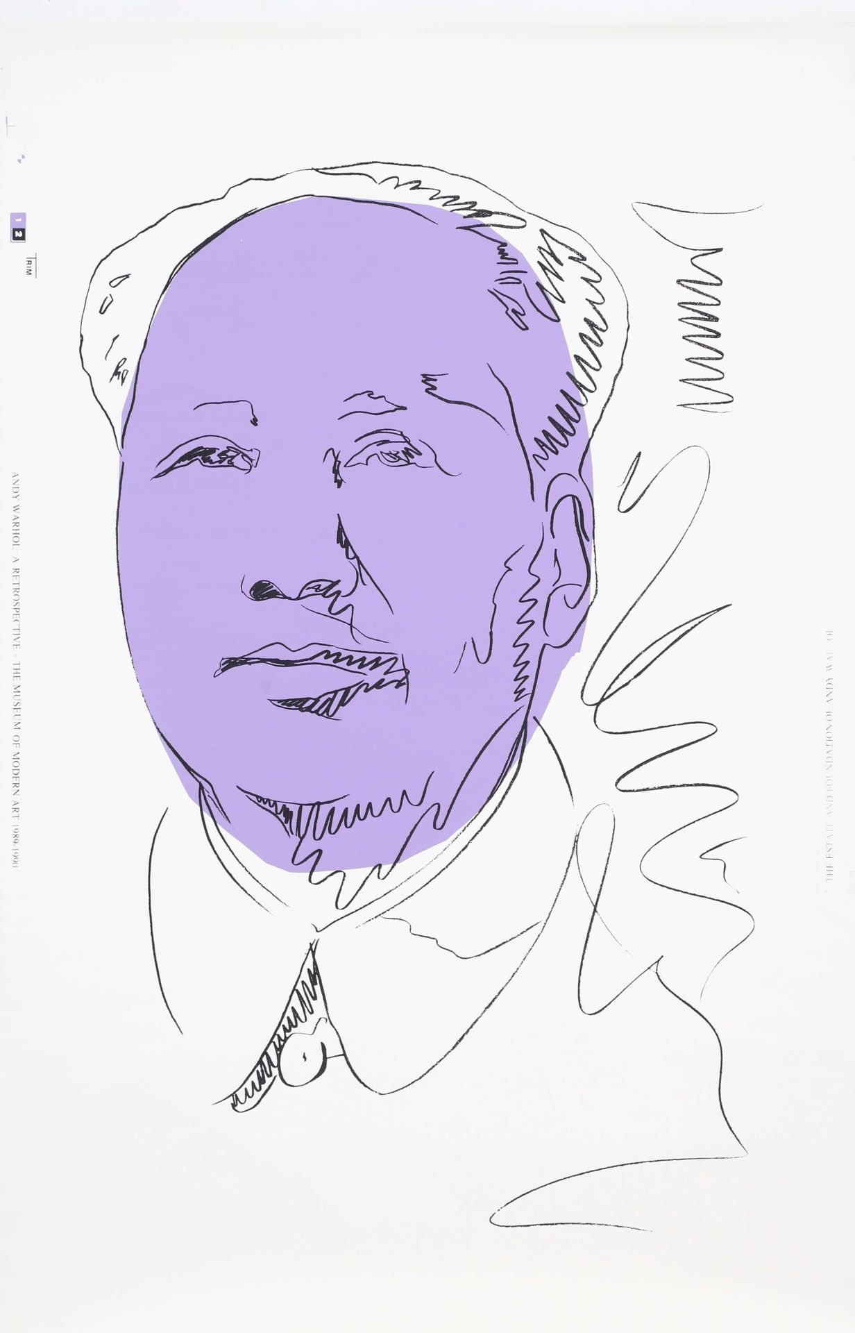 Andy Warhol (1928-1987) Mao 1989-1990 Sérigraphie sur papier peint 
Éditée en 19&hellip;