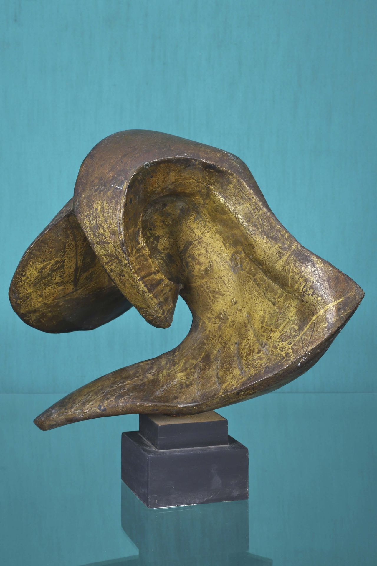 CONSTANTIN ANDREOU (1917-2007) Swan 1953 In welded brass signed and dated, prese&hellip;