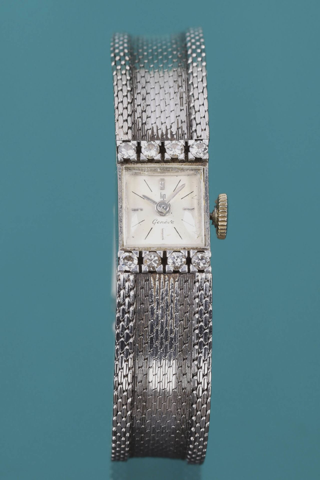 LIP Montre de dame Boîtier en platine et or blanc 18 K (750‰), le bracelet en or&hellip;