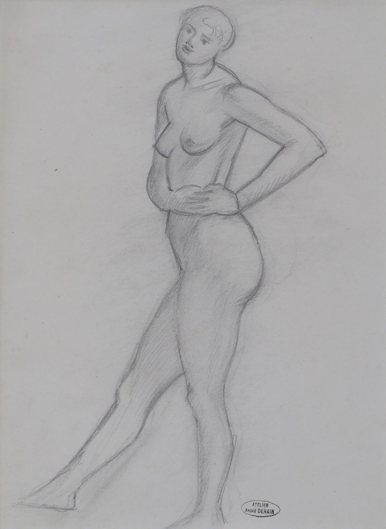 André Derain (1880-1954) Nu féminin Crayon sur papier, cachet de l’atelier en ba&hellip;