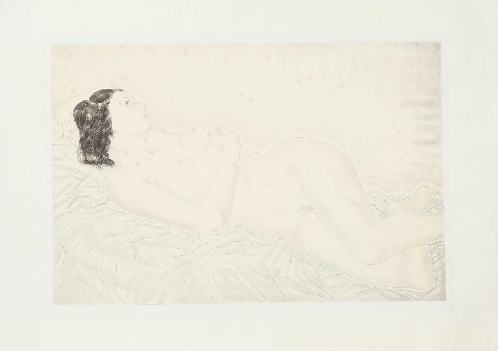 Léonard Tsuguharu Foujita (1886-1968) Nu étendu, planche de l'album Femmes 1930 &hellip;