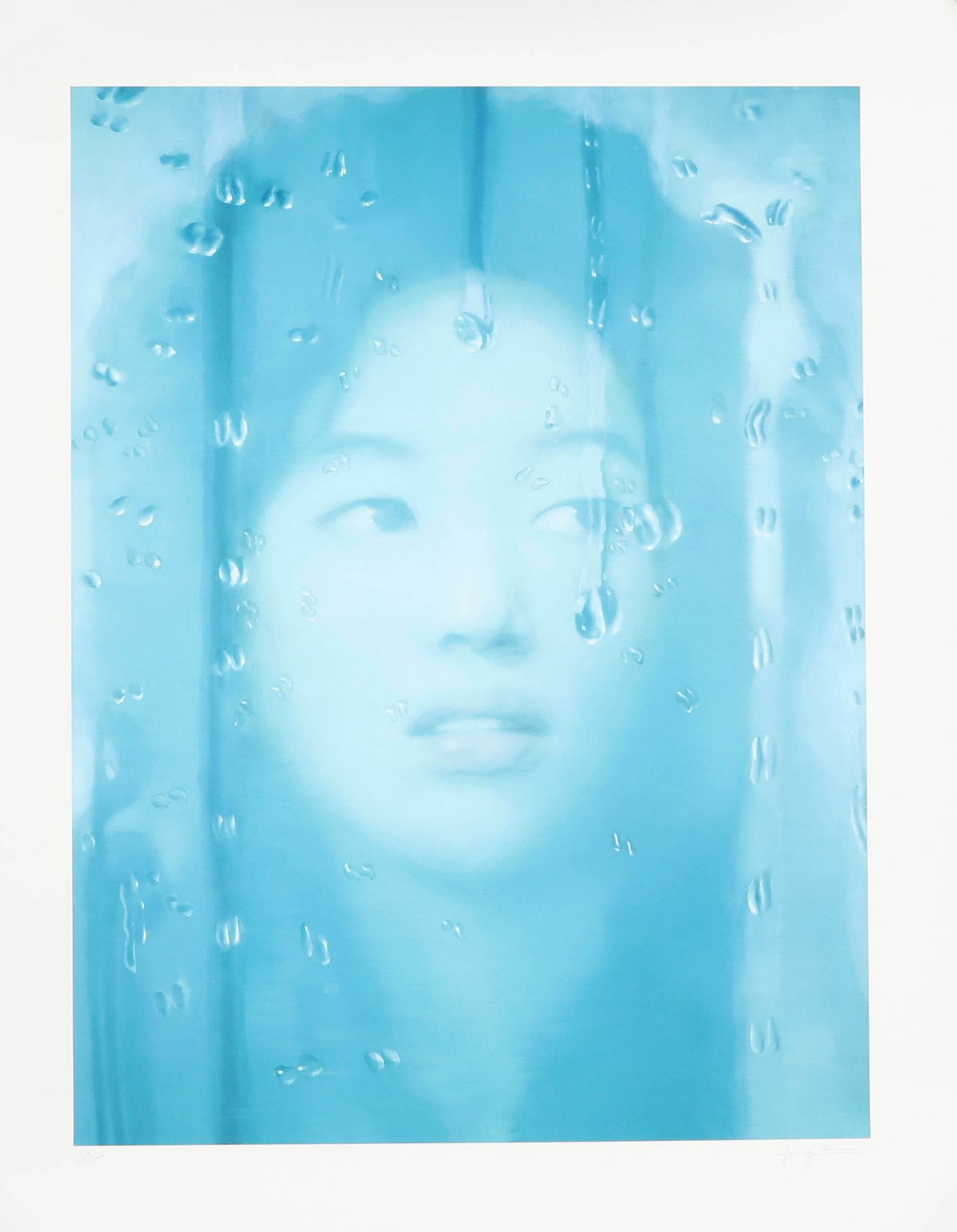 Qian Yang (né en 1959) Blue girl 2009 Sérigraphie sur papier signé en bas à droi&hellip;