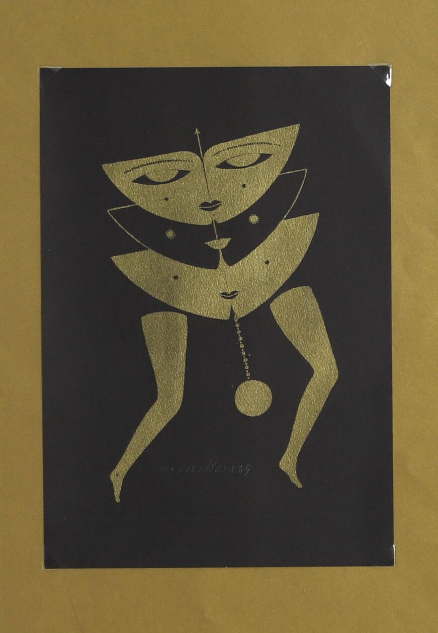 Max Walter Svansberg (1912-1994) Sin título 1959 Stencil sobre papel tejido firm&hellip;