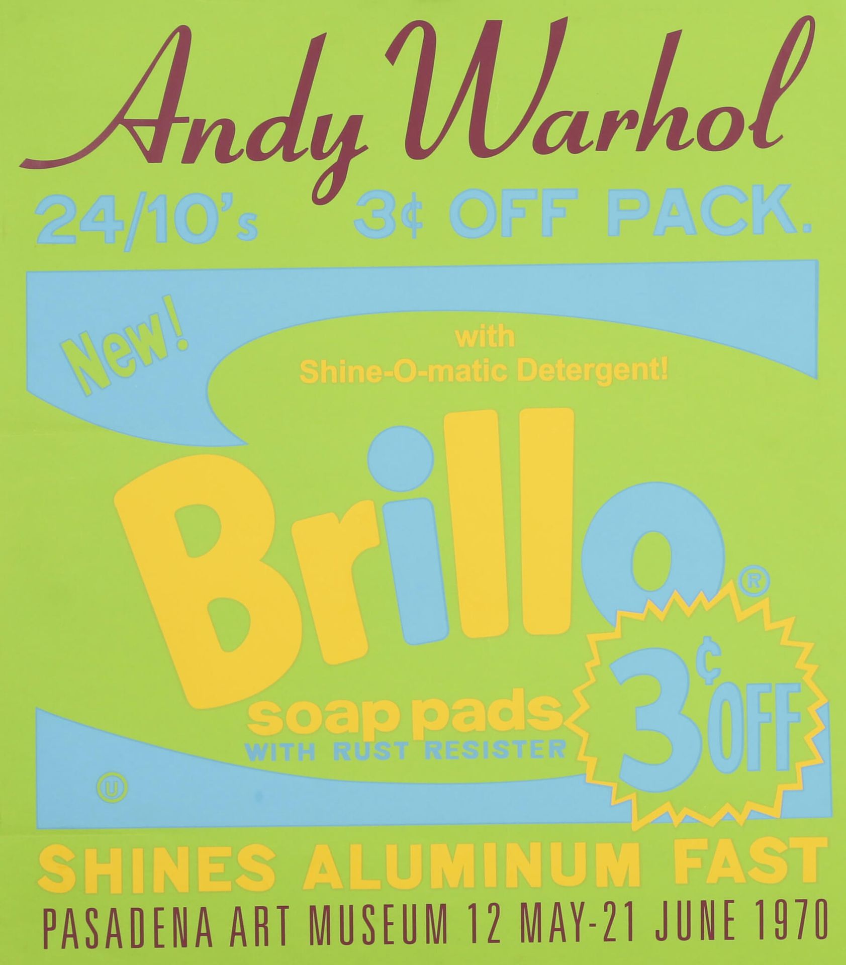 Andy Warhol (1928-1987) Brillo - 帕萨迪纳艺术博物馆 1970 纸上丝网印刷 75 x 66 厘米