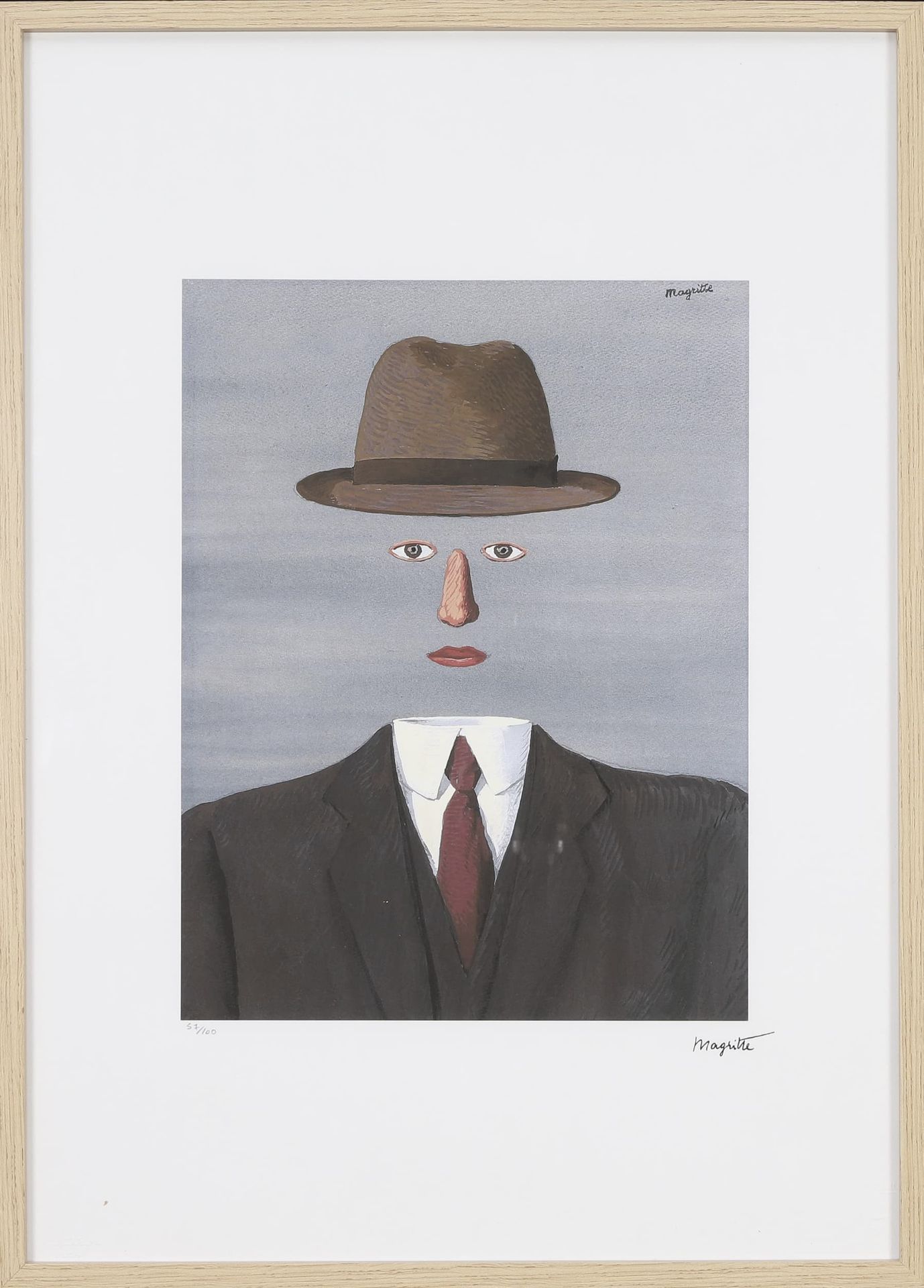 René Magritte (1898-1967) d’après Le Regard Tirage offset sur papier signé dans &hellip;