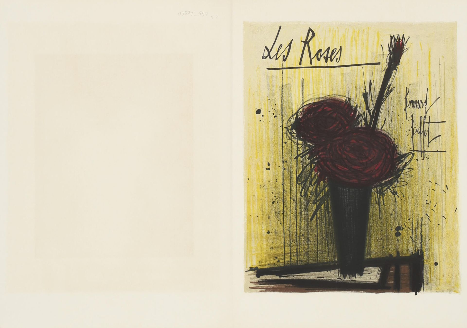 D’après Bernard Buffet (1928-1999) 2 幅石版画，选自 l'Herbier 作品集，1966 年 单层纸，第一页版上有标题和签&hellip;