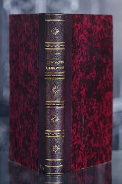 DINO Duc de Chroniques siennoises



In-8, Paris, L. Curmer, 1846, Ex-libris

De&hellip;