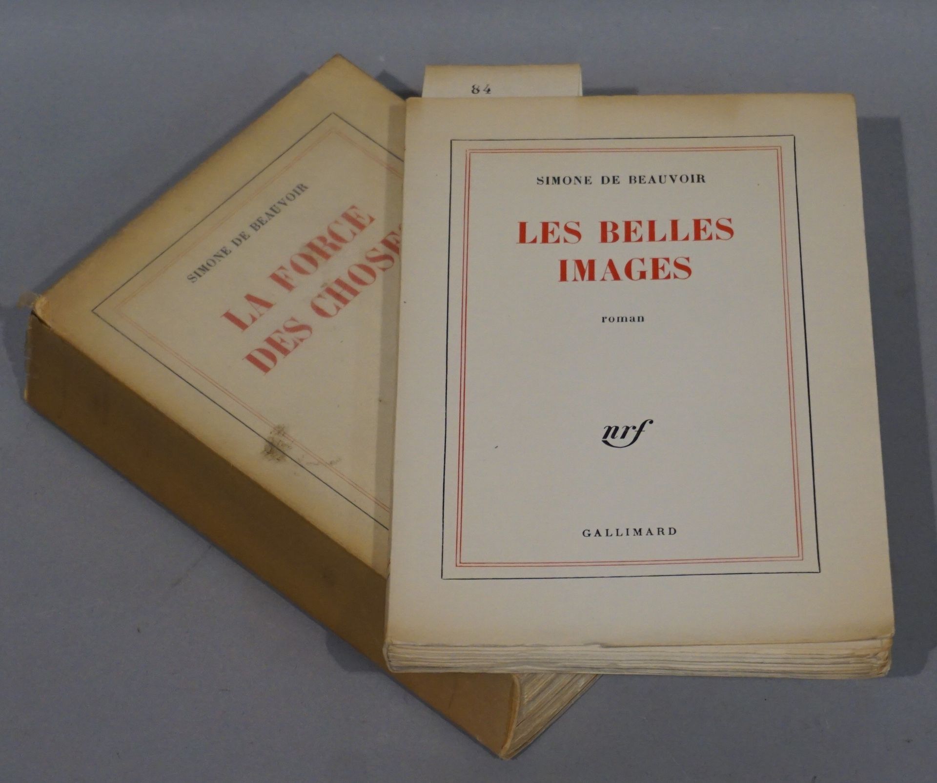 Null BEAUVOIR (Simone de).美丽的图像。巴黎，Gallimard，1966年，8开本，封面有点脏。第一版。135份羊皮纸复印件中的一份，&hellip;