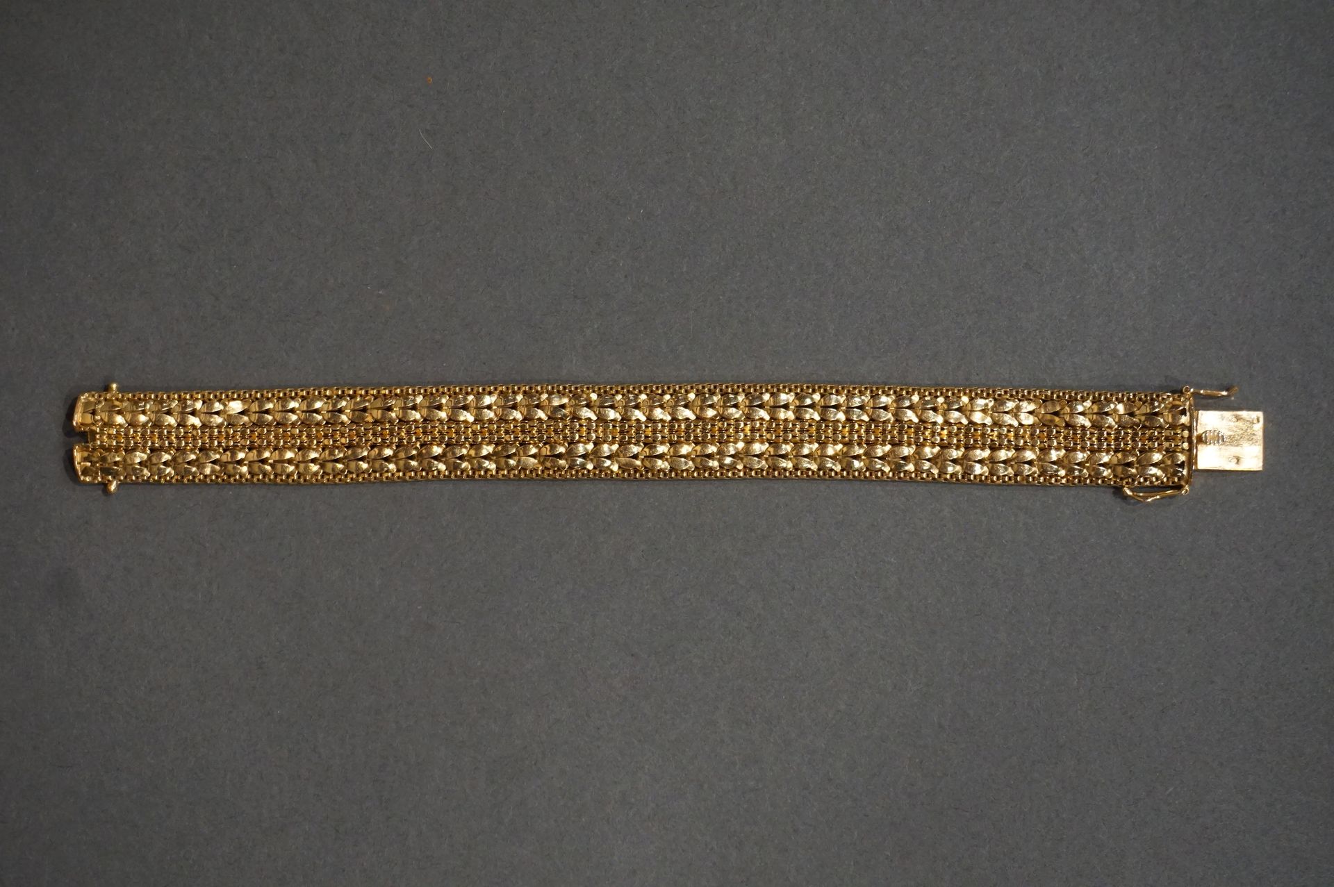 Bracelet Pulsera de oro suave y plana (14,8grs)
