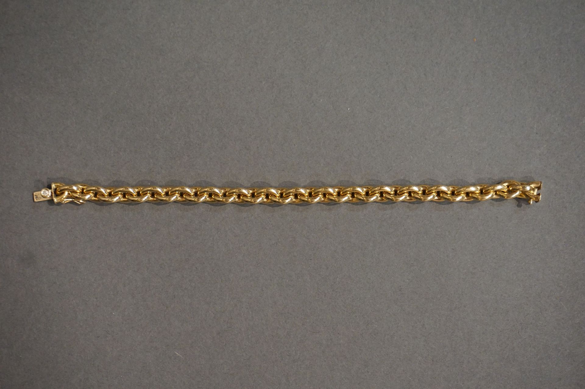 Bracelet Bracciale a catena in oro con chiusura a diamante (12grs)