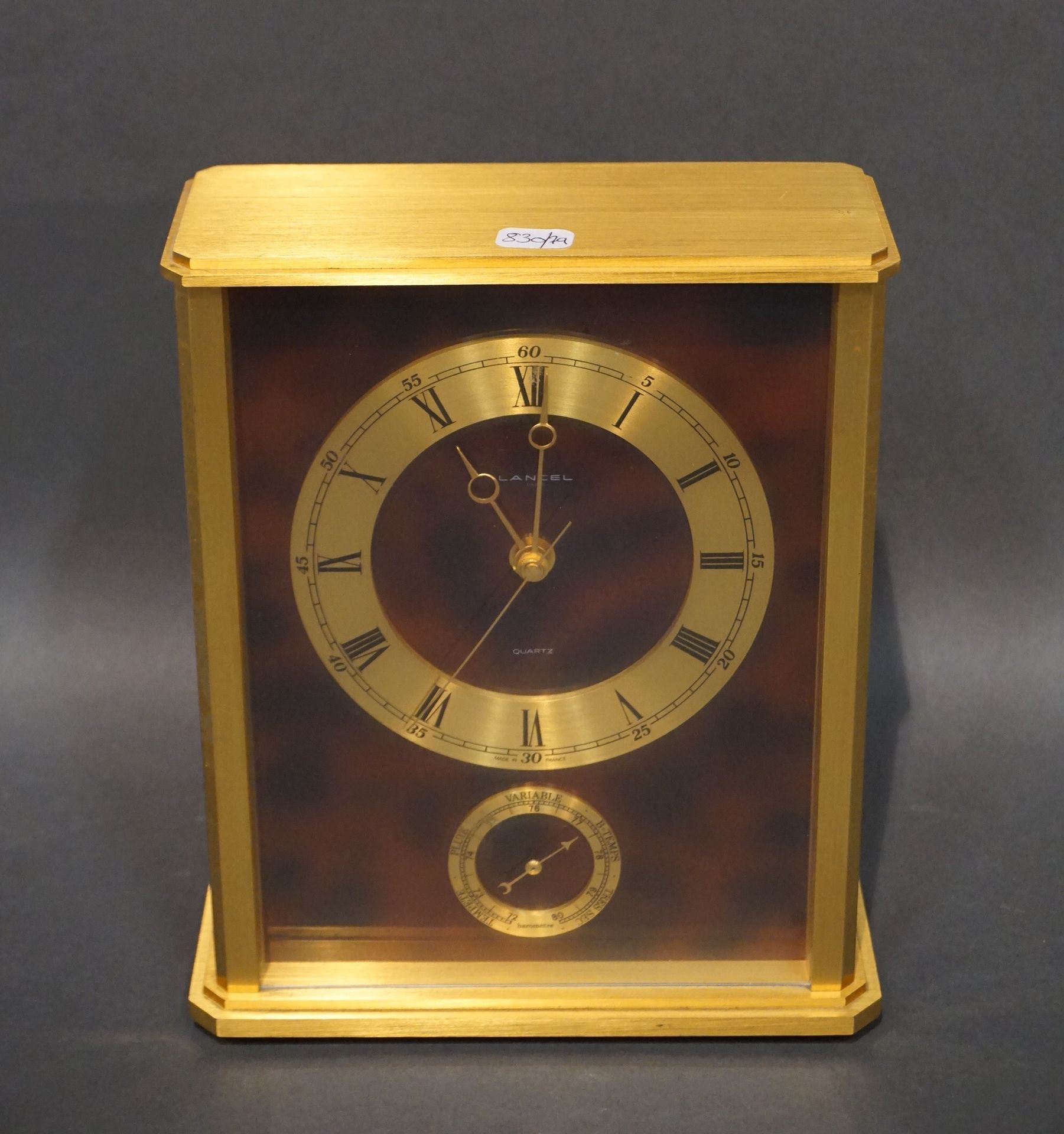 Null Lancel terminal clock. 22x18x8 cm