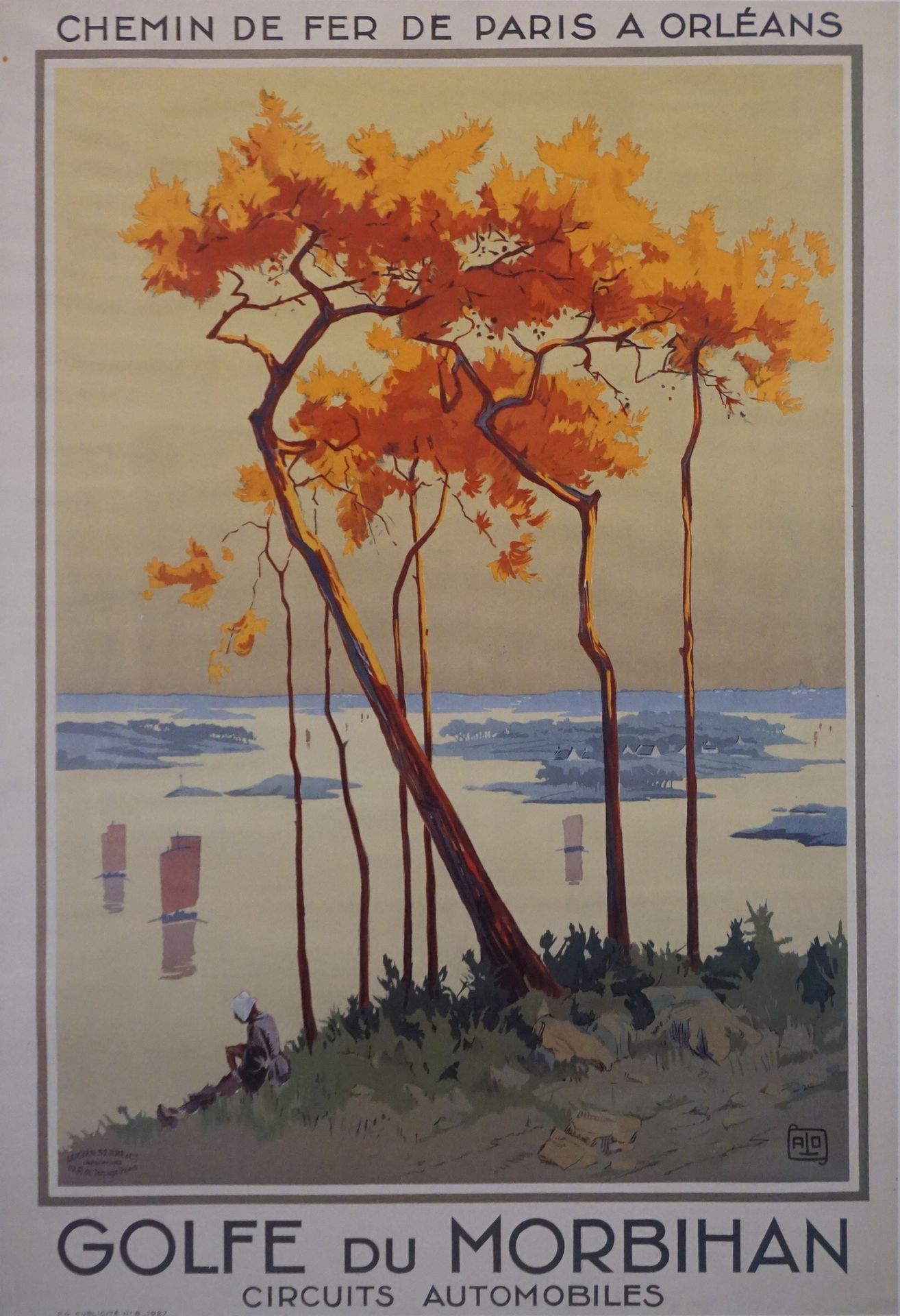 Null Reproduction d'affiche: "Golfe du Morbihan". 69x49 cm