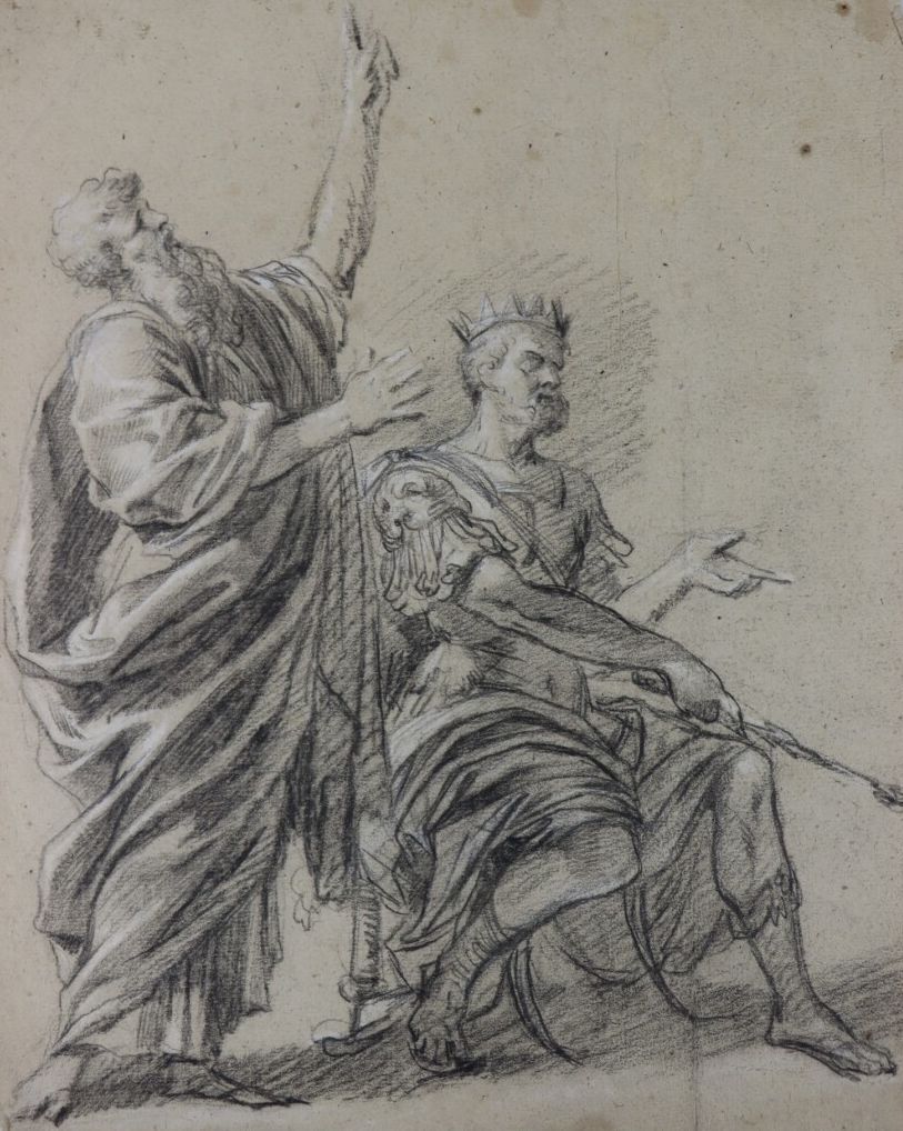 Null Französische Schule um 1700

Recto : Szene mit einem König

Verso: Gott der&hellip;