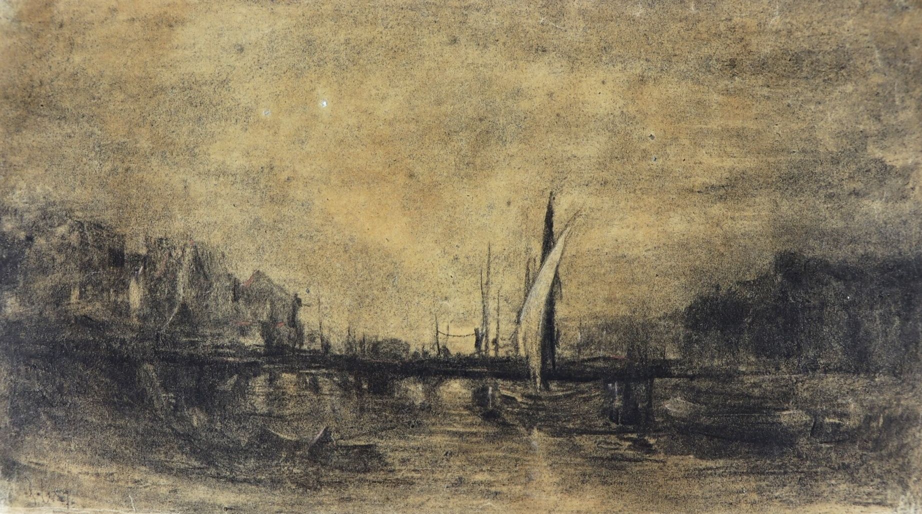 Null 卡米尔-弗莱尔 (1802-1868)

一个港口的景色。

黑色铅笔和白色粉笔高光。

左下方有签名。

高_22厘米 L_39,6厘米