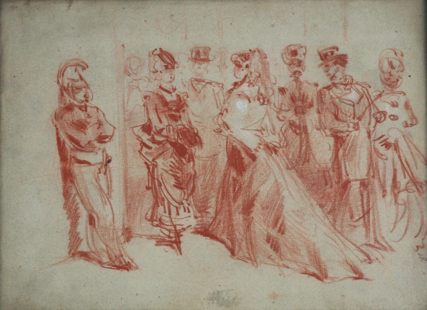 Null Constantin GUYS (1802-1892), attribué à.

Assemblée de personnages.

Sangui&hellip;