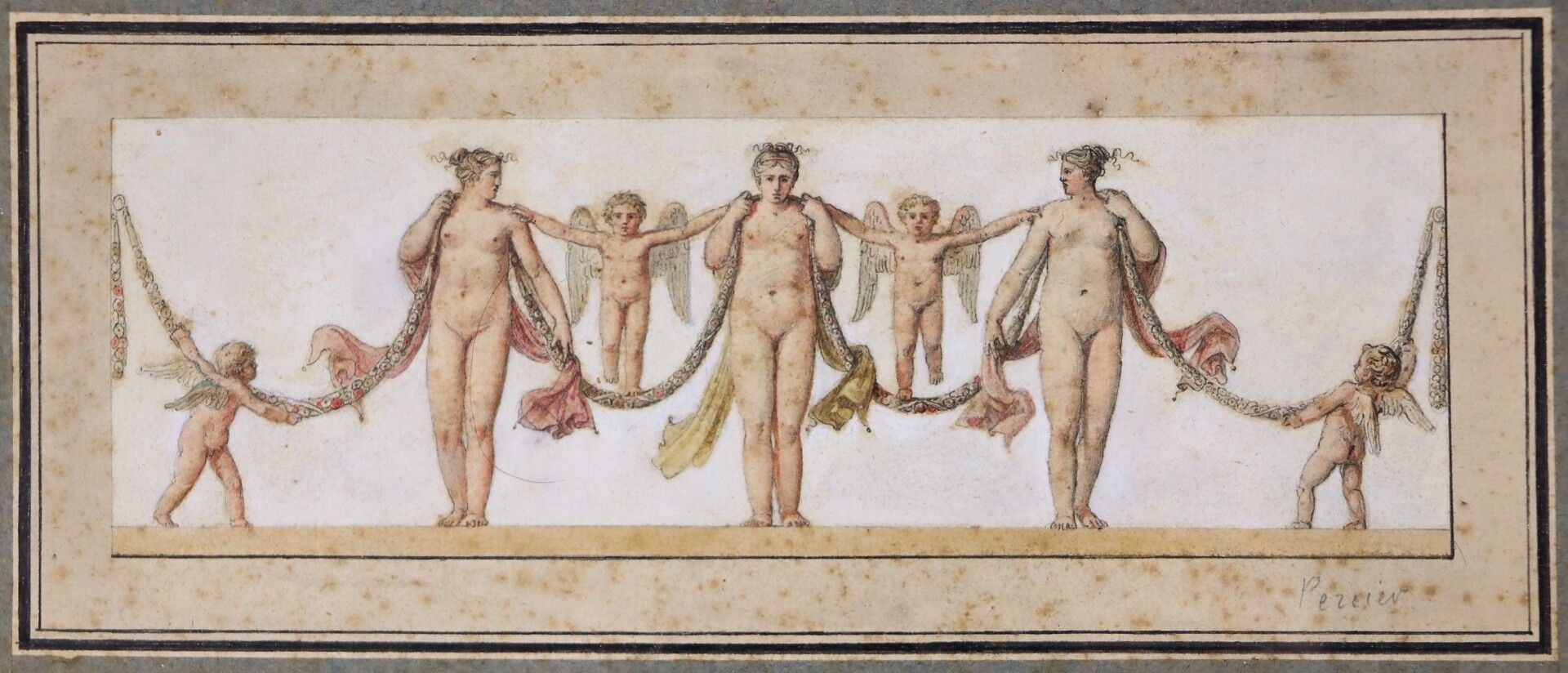 Null Ecole française du XIXème siècle.

Projet de frise figurant des femmes nues&hellip;