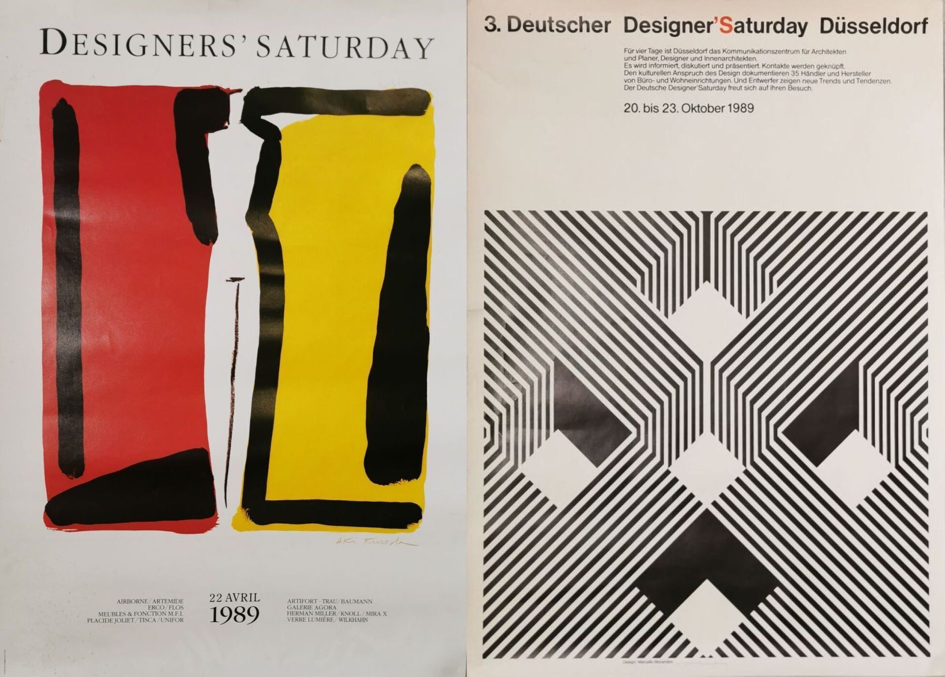 Null 马塞洛-莫兰蒂尼。
Deutscher Designers'Saturday Düsseldorf - 1989。
海报上有签名。
高_83,7厘米，&hellip;