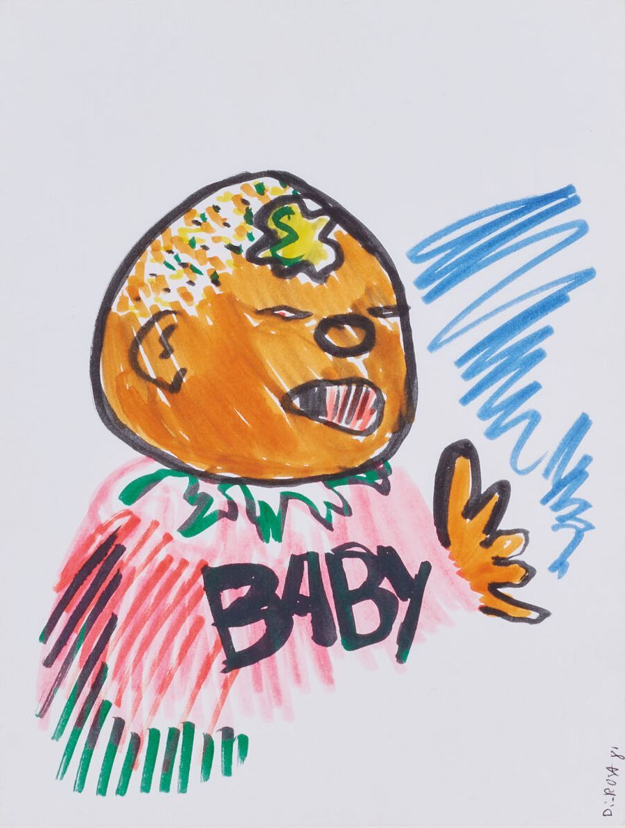 Null Hervé DI ROSA (Born in 1959).
Baby - 1981.
Felt pen and stabilo on paper.
S&hellip;