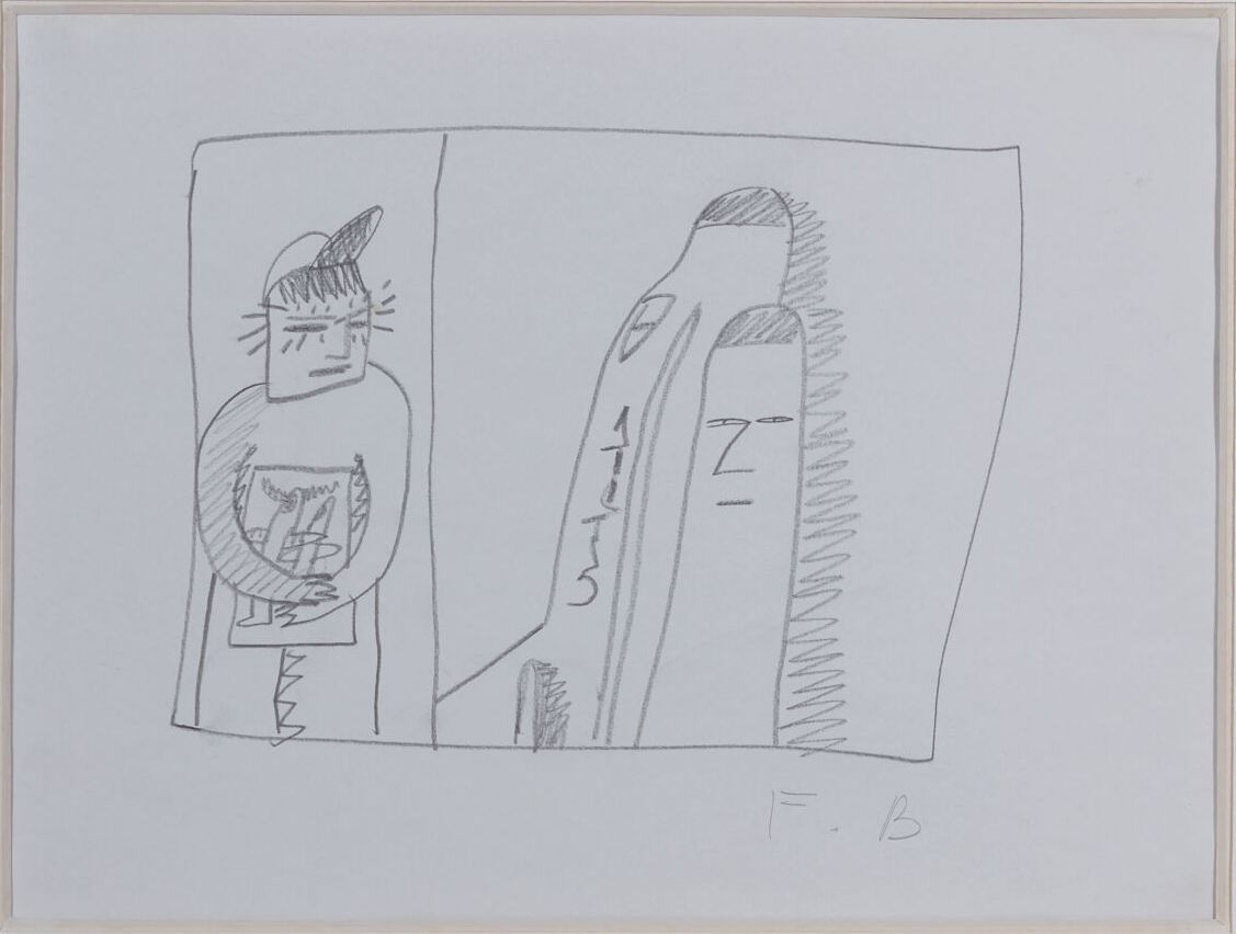 Null François BOISROND (生于1959年)。
沉思着火箭的孩子 - 约1985年。
纸上铅笔画。
右下方有签名。
高_ 26厘米，宽_ 3&hellip;