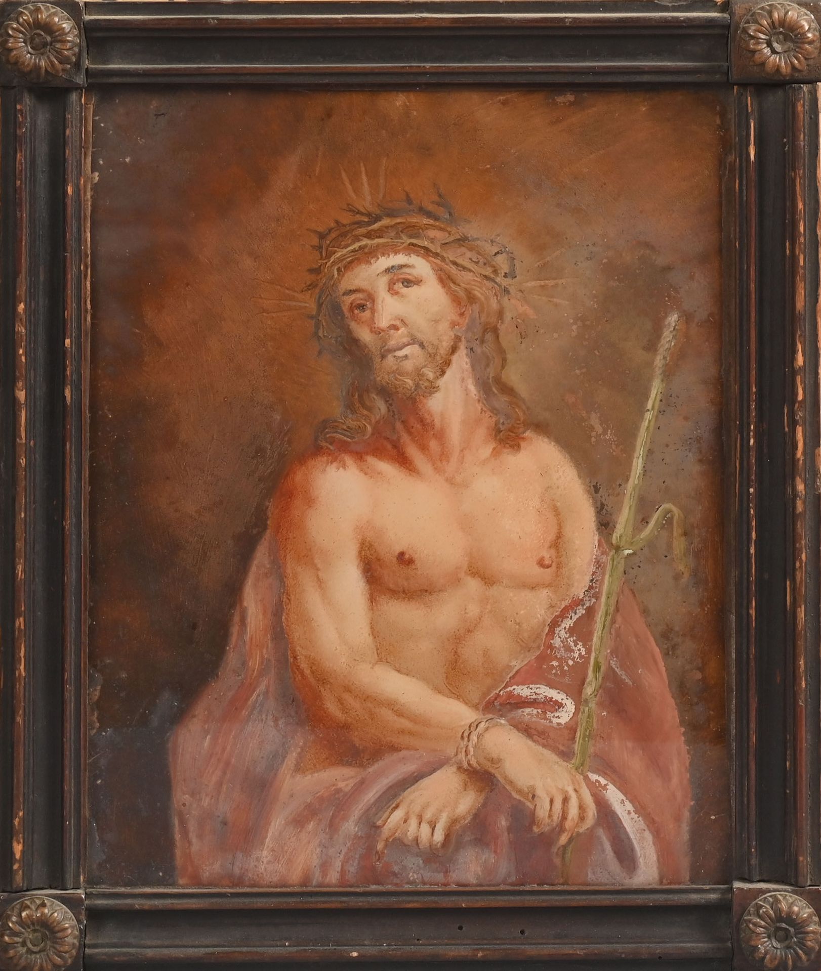 Null Ecole ITALIENNE du XVIIe
Le Christ au roseau
Fixé sous verre
24,5 x 19,5 cm&hellip;