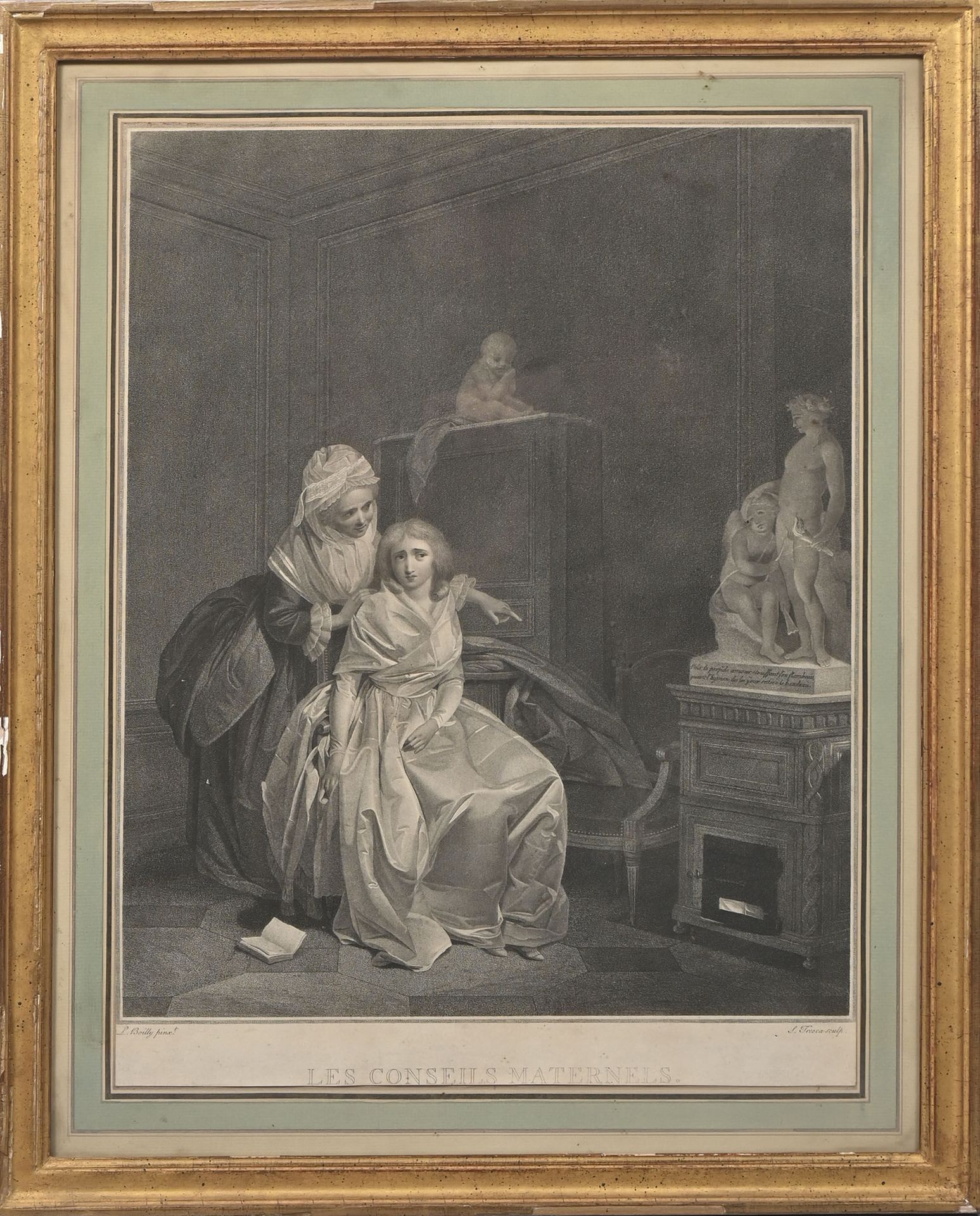 Null 在路易斯-莱奥波利（1761-1845）之后
母亲的建议
版画
玻璃下装裱
49 x 37,5 cm.