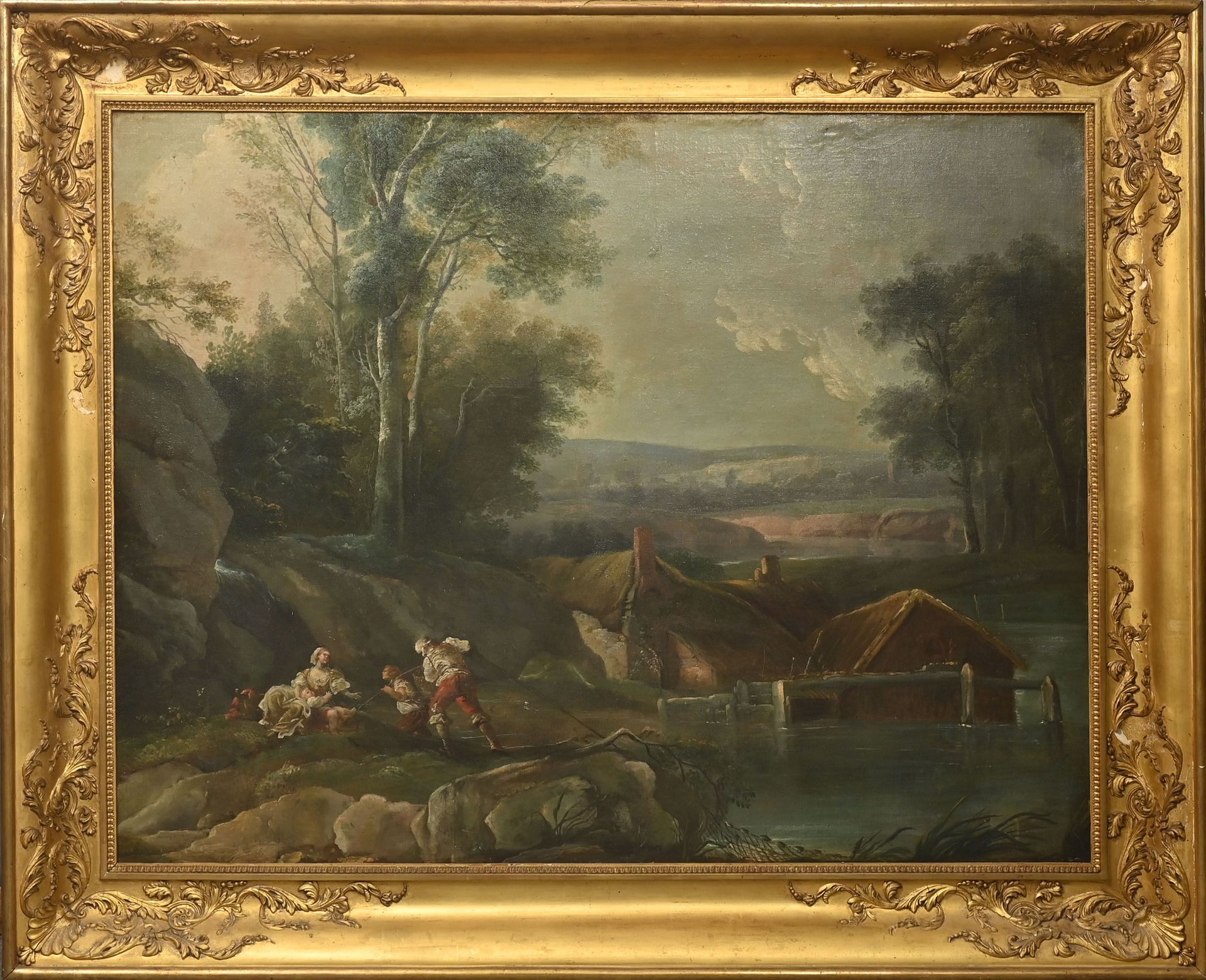 Null Attribué à Nicolas Jacques Julliard (1715-1790)
La pêche, paysage animé
Hui&hellip;