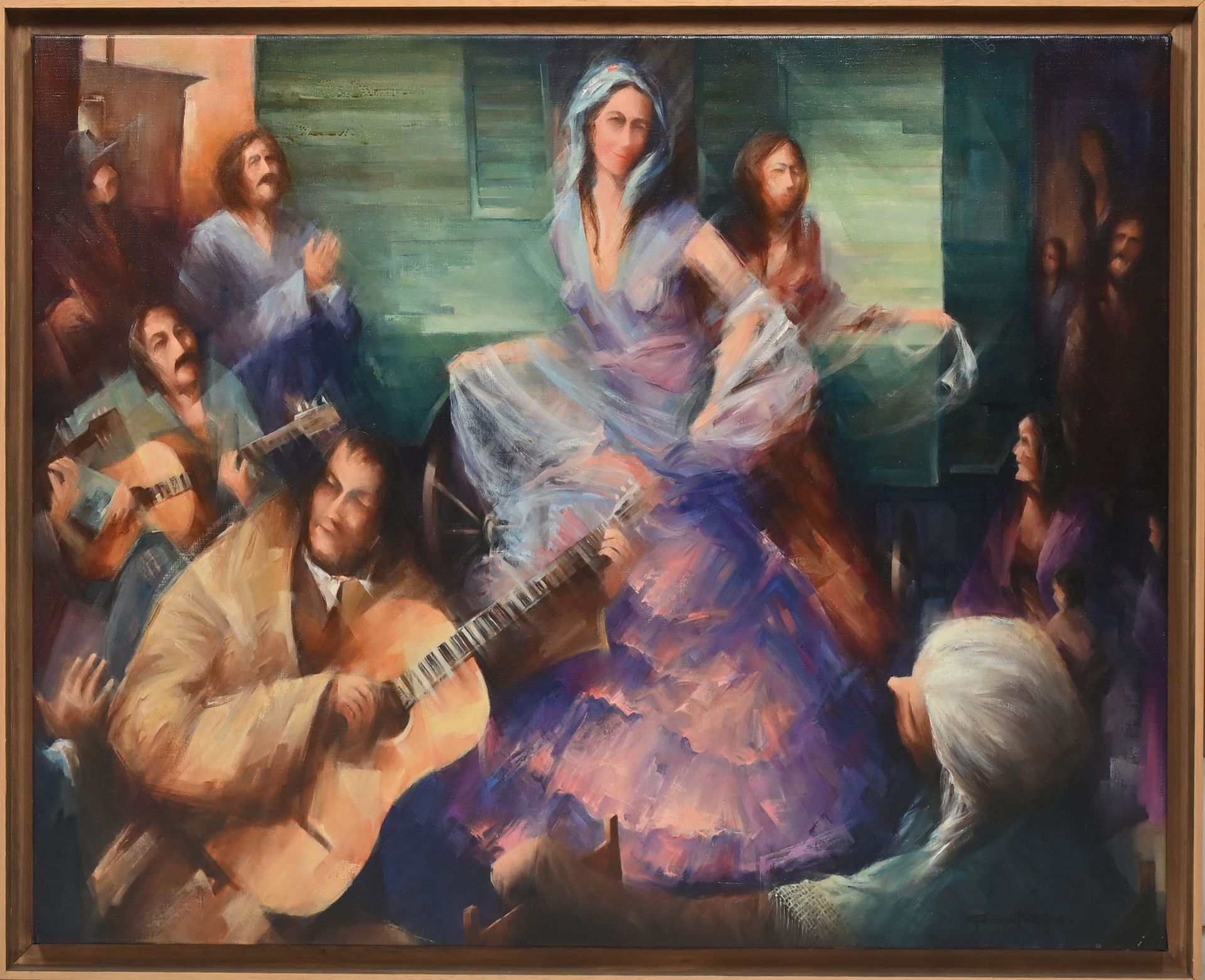 Null Gérard FRETIGNE (1928-2005)
Il flamenco
Olio su tela
65 x 81 cm.