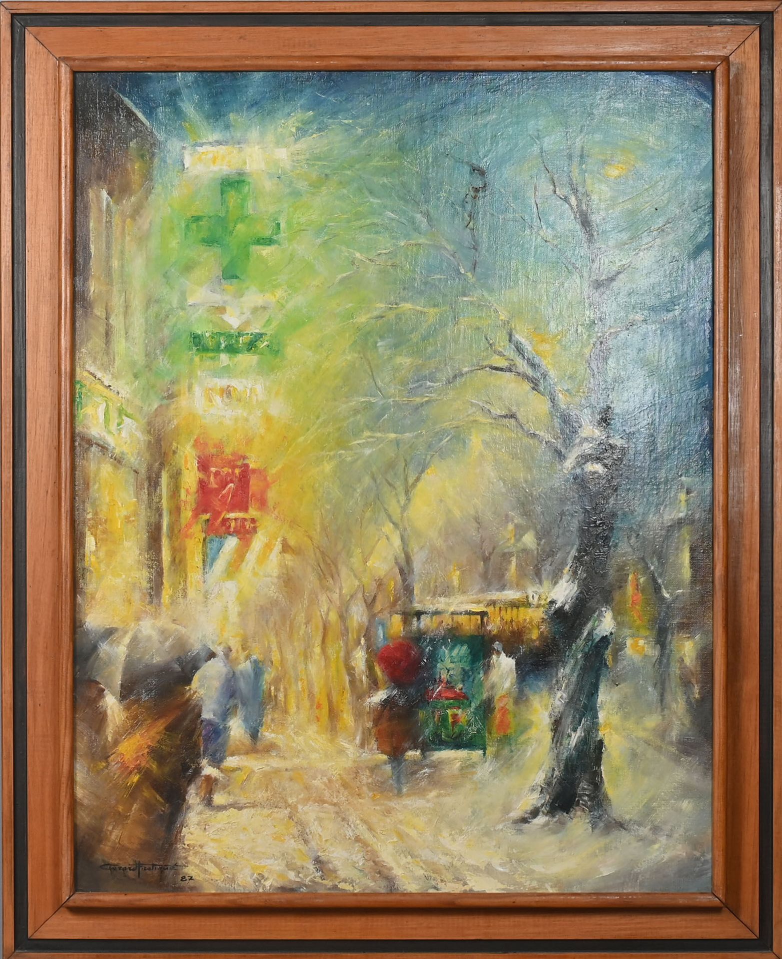 Null Gérard FRETIGNE (1928-2005)
Avenue Maunoury sotto la pioggia - 1987
Olio su&hellip;