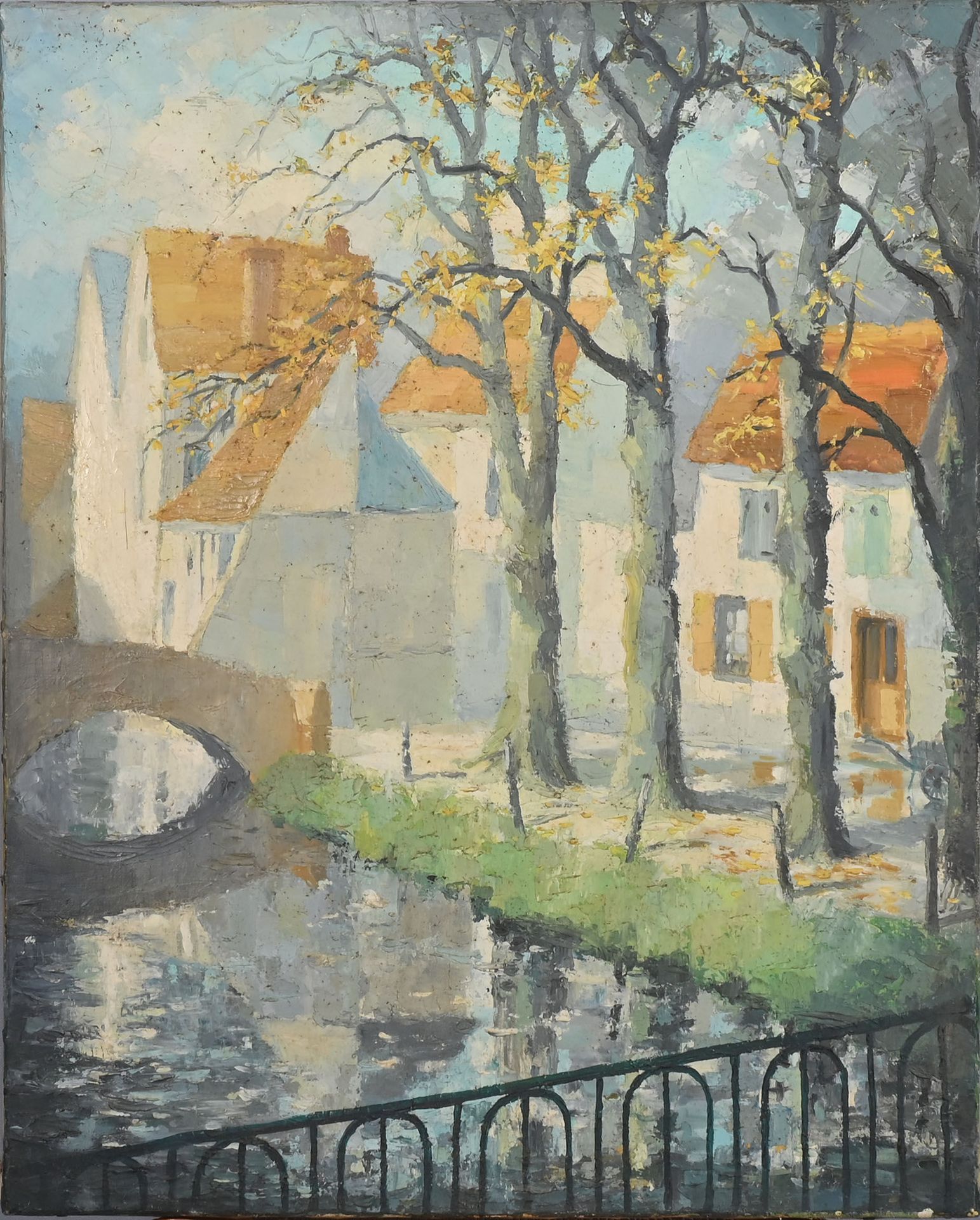 Null 热拉尔-弗莱迪内(Gérard FRETIGNE) (1928-2005)
下城景观
布面油画
61 x 50 cm.