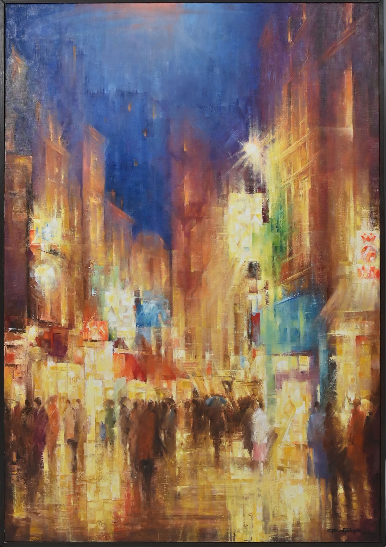 Null Gérard FRETIGNE (1928-2005)
"The Fires of the City" - 1992
Oil on canvas 
S&hellip;