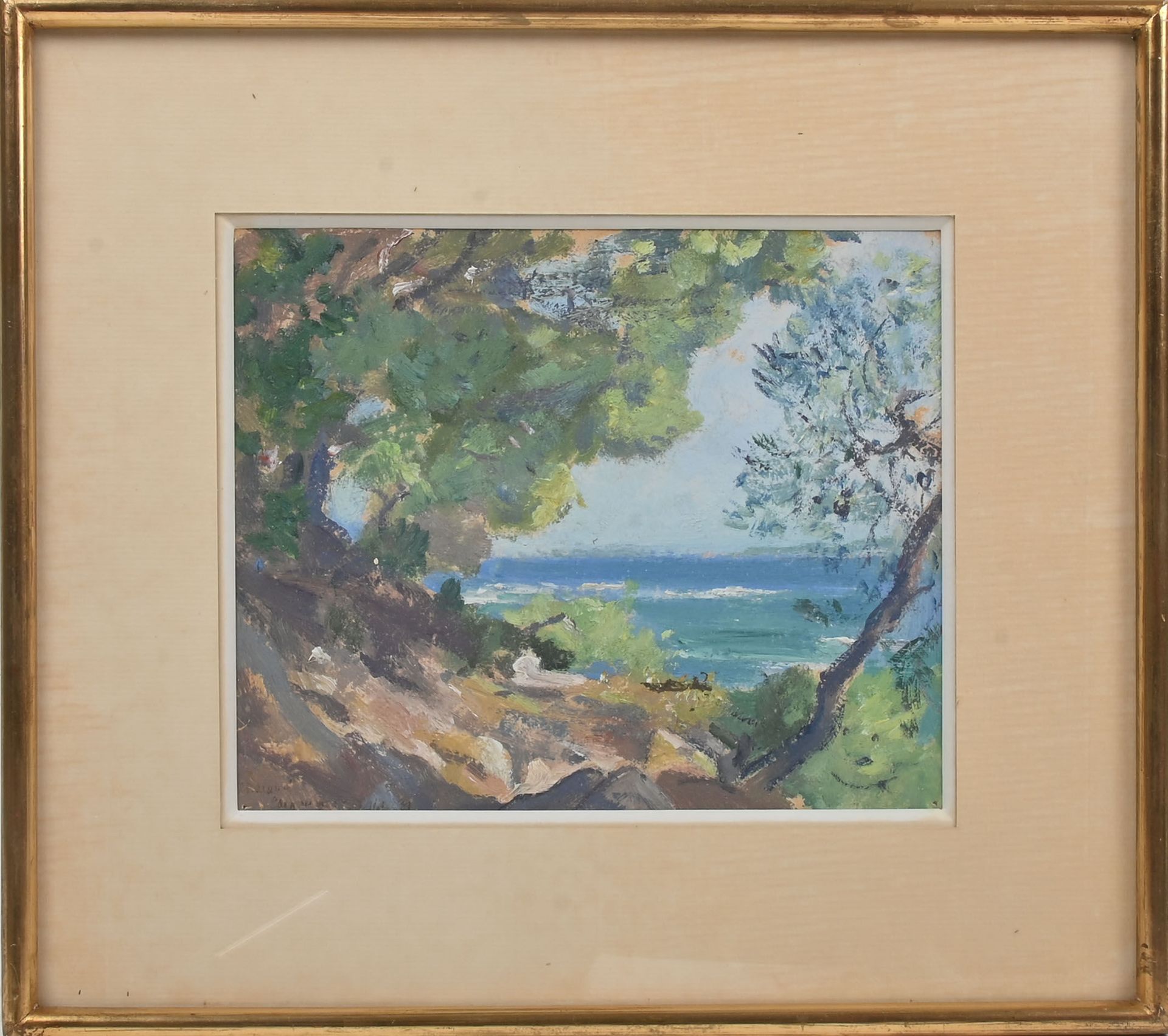 Null Paul CHARAVEL (1877-1961)
有树的风景画
两幅纸上油画 
一幅左下角有签名，另一幅注明日期为8月31日
装在玻璃框内
视线：1&hellip;