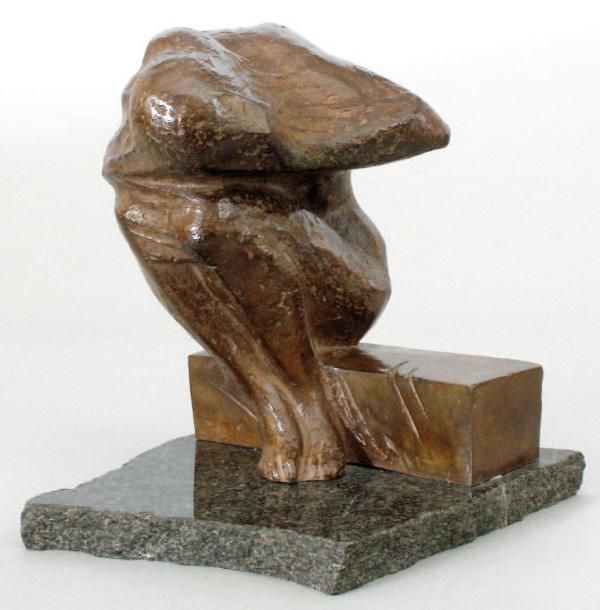 Georges OUDOT (1928-2004) « L'hiver ». Bronze à patine brun clair. Signé sur la &hellip;