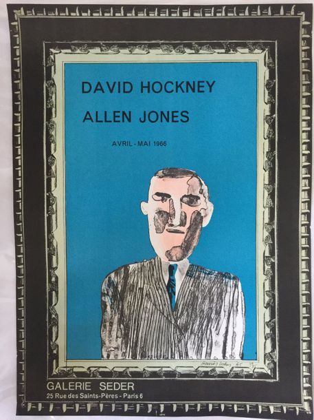 David HOCKNEY et ALLEN JONES (d'après) Affiche en couleur.