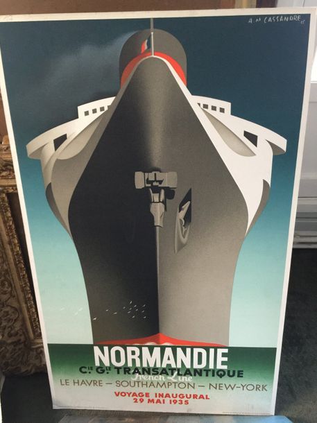CASSANDRE (d'après) Normandie, voyage inaugural.
99 x 61 cm.