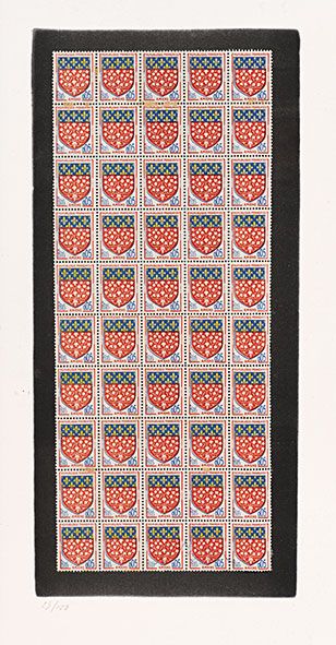 ARMAN (1928-2005) (d'après) Timbres, (1963).
Collage de timbres postaux, numérot&hellip;