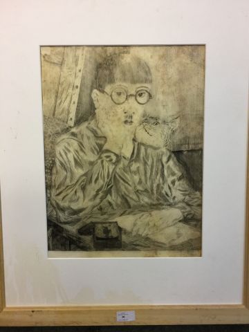 Null Tsuguharu FOUJITA (1886-1968)


Autoportrait au chat


Pointe sèche. Trace &hellip;