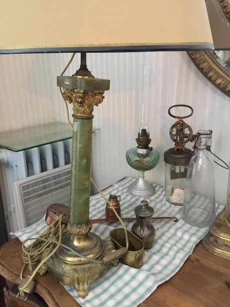 Null Set of candlesticks, onyx lamp, tea fountain, scale, salt box, litophany pl&hellip;