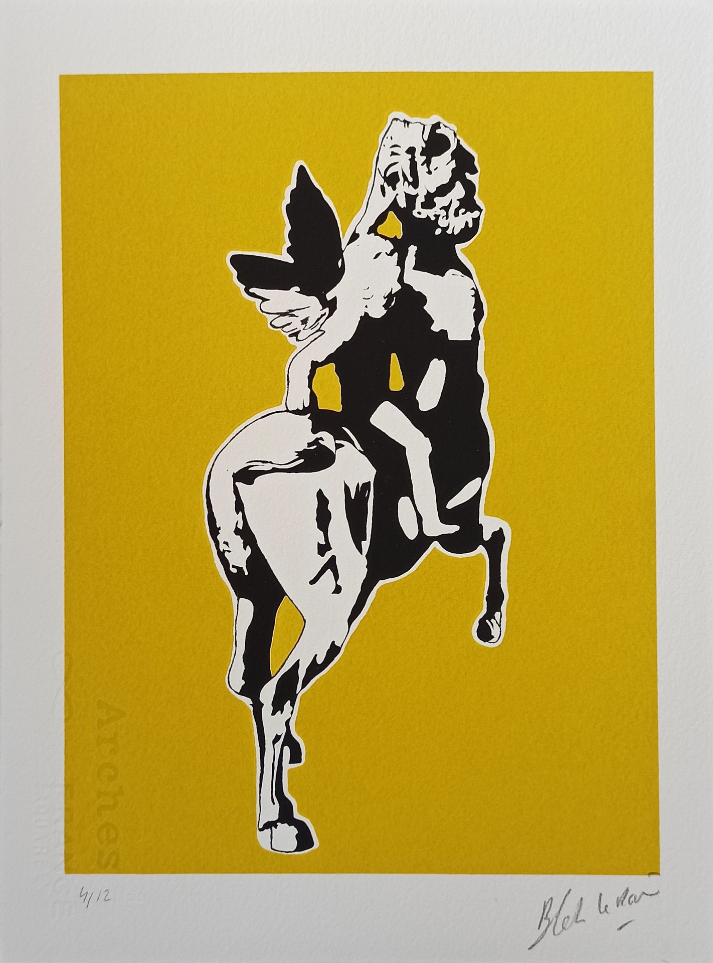 Null BLEK LE RAT (1951)

Centaur Eros

Sérigraphie sur papier Arches

Signé en b&hellip;