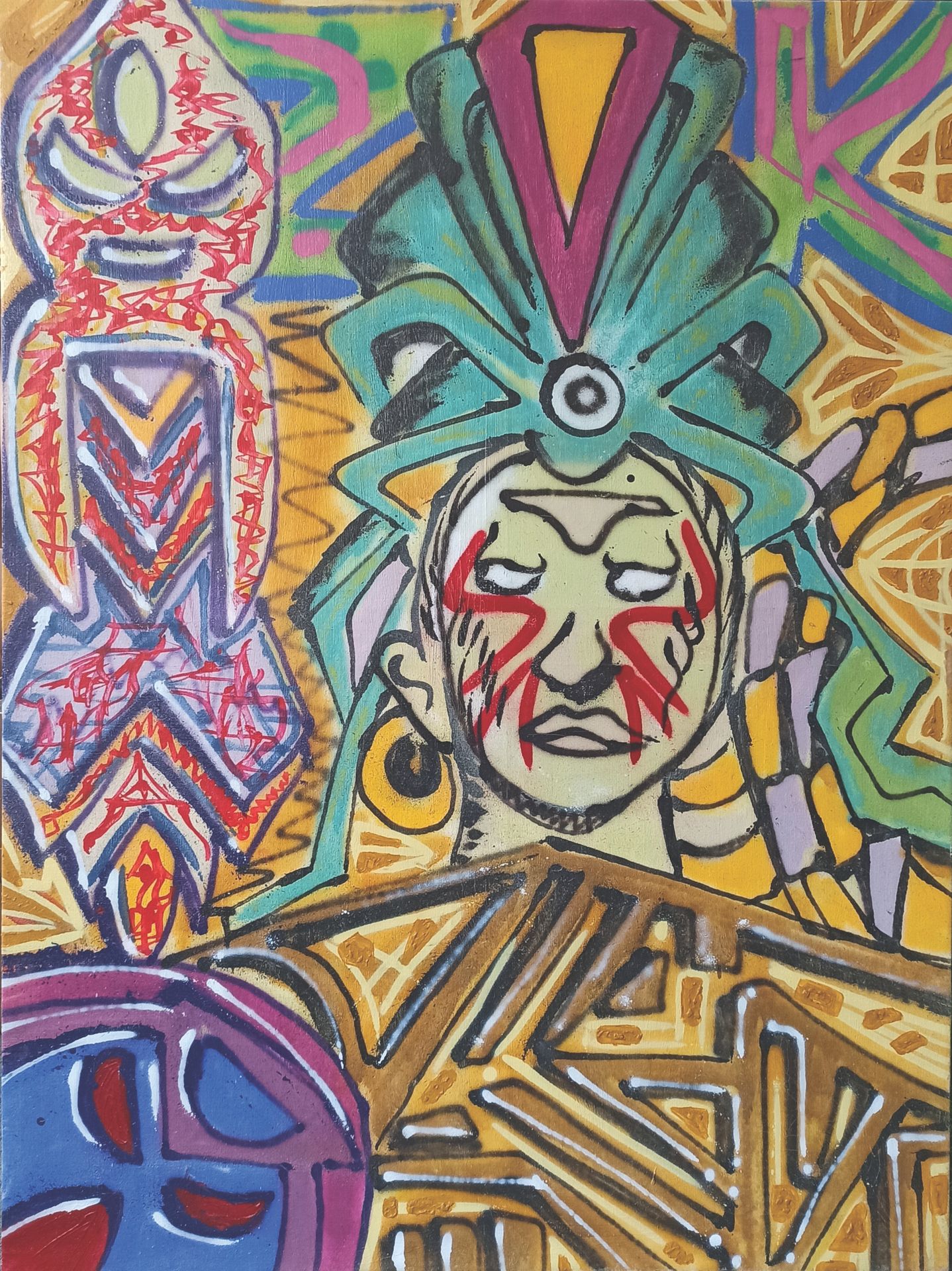Null SHARP (1966)

Zulu Queen, c. 1990

Aerosol on canvas

Titled and signed on &hellip;