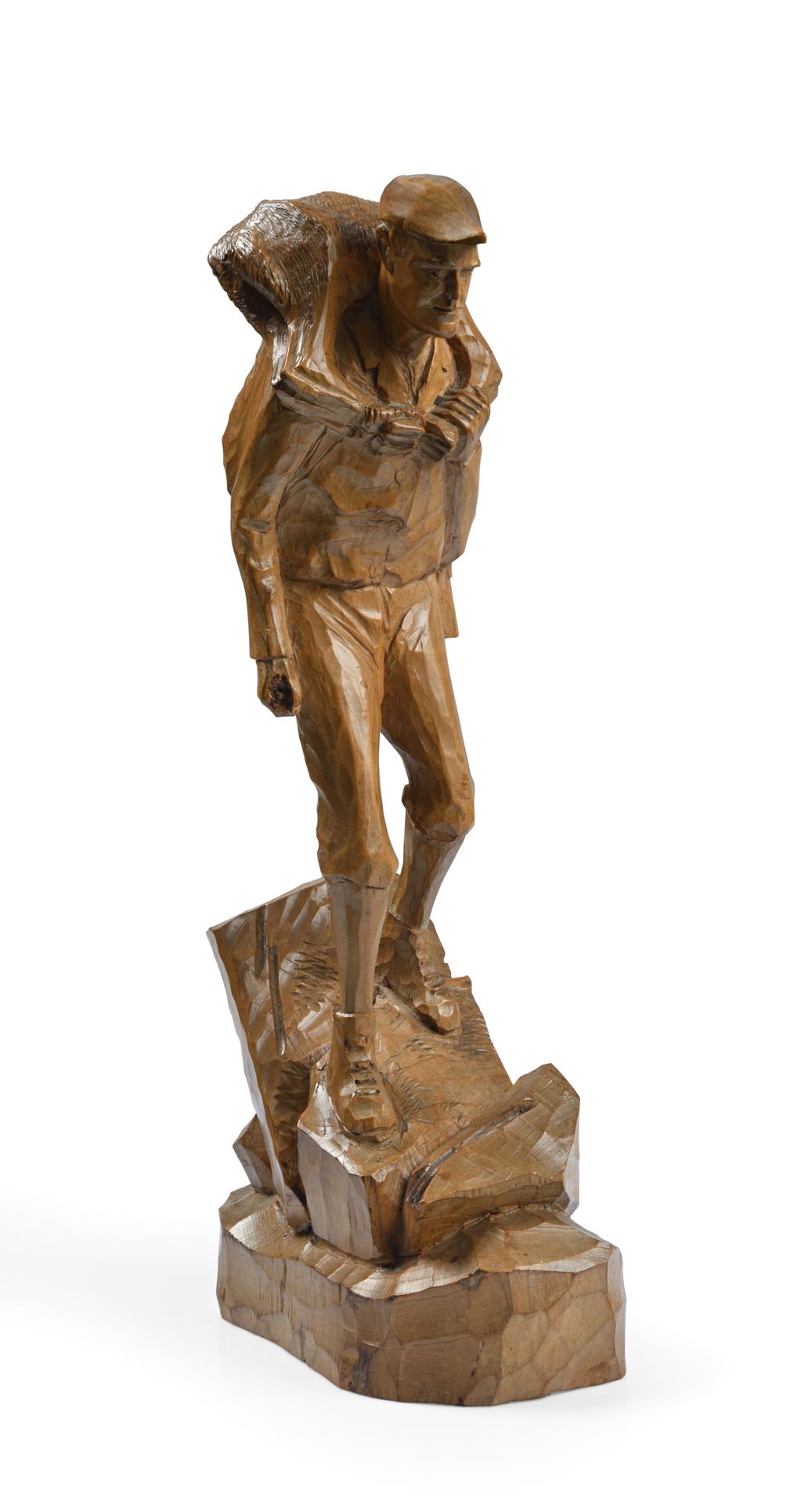 Null George FOURNIER (20岁)

"麂皮猎人"，约1950年。

乔治-福尼尔（George FOURNIER）的木雕作品。

高度：40&hellip;