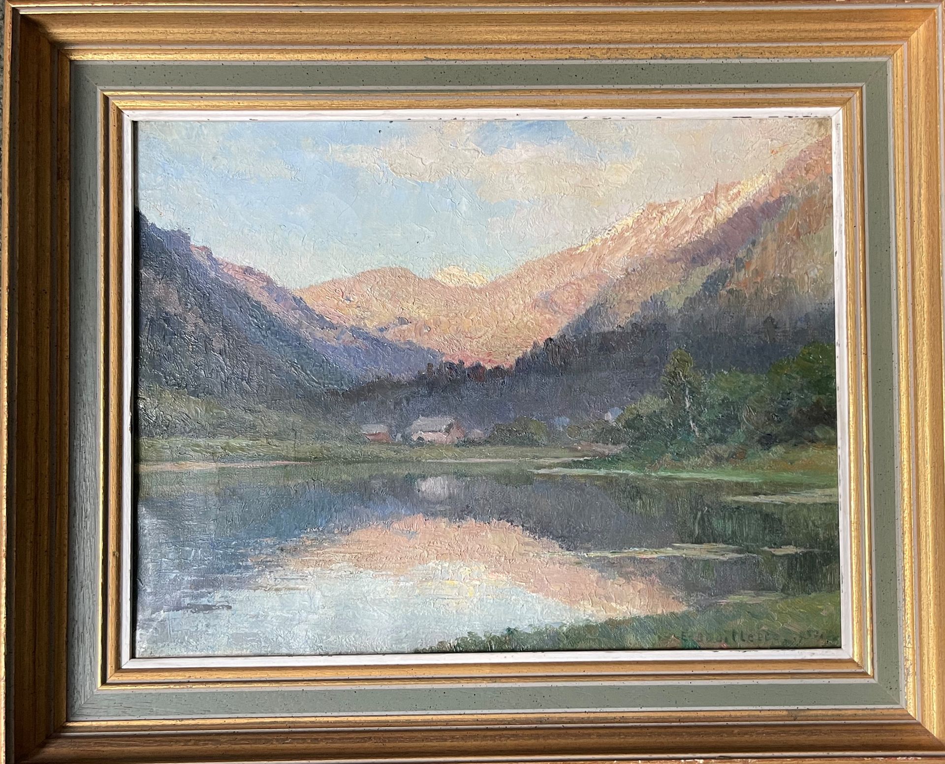 Null 埃德加-布瓦耶特 (1872-1960)

普拉兹的湖，1933年。

布面油画，有签名，右下方有日期，位于画框背面。

27 x 35厘米。