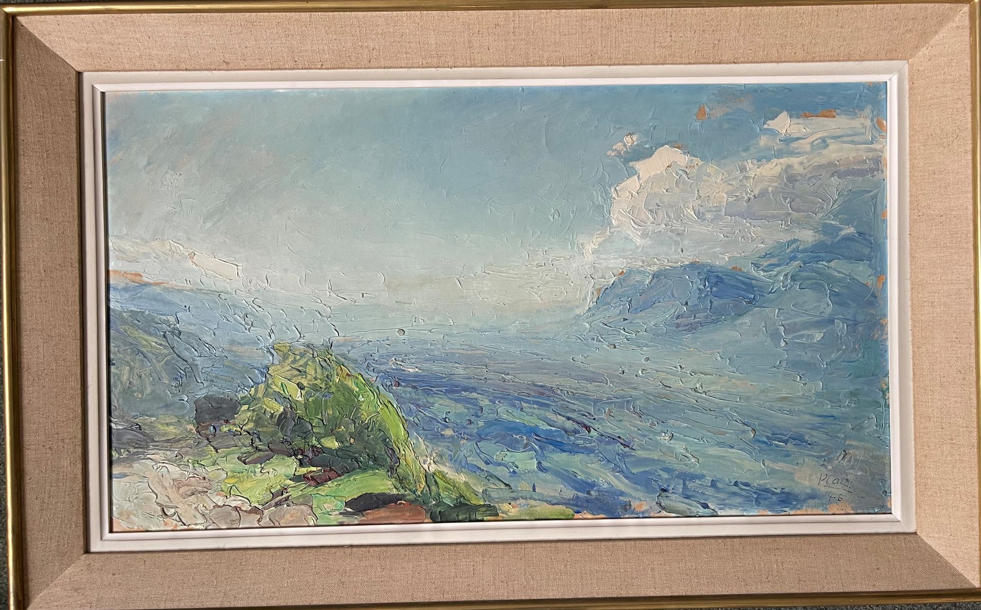 Null 皮埃尔-卡莱斯 (1870-1961)

格雷西瓦丹》，1946年。

油画，右下方有签名，日期为 "10.3.46"。

40 x 69厘米。