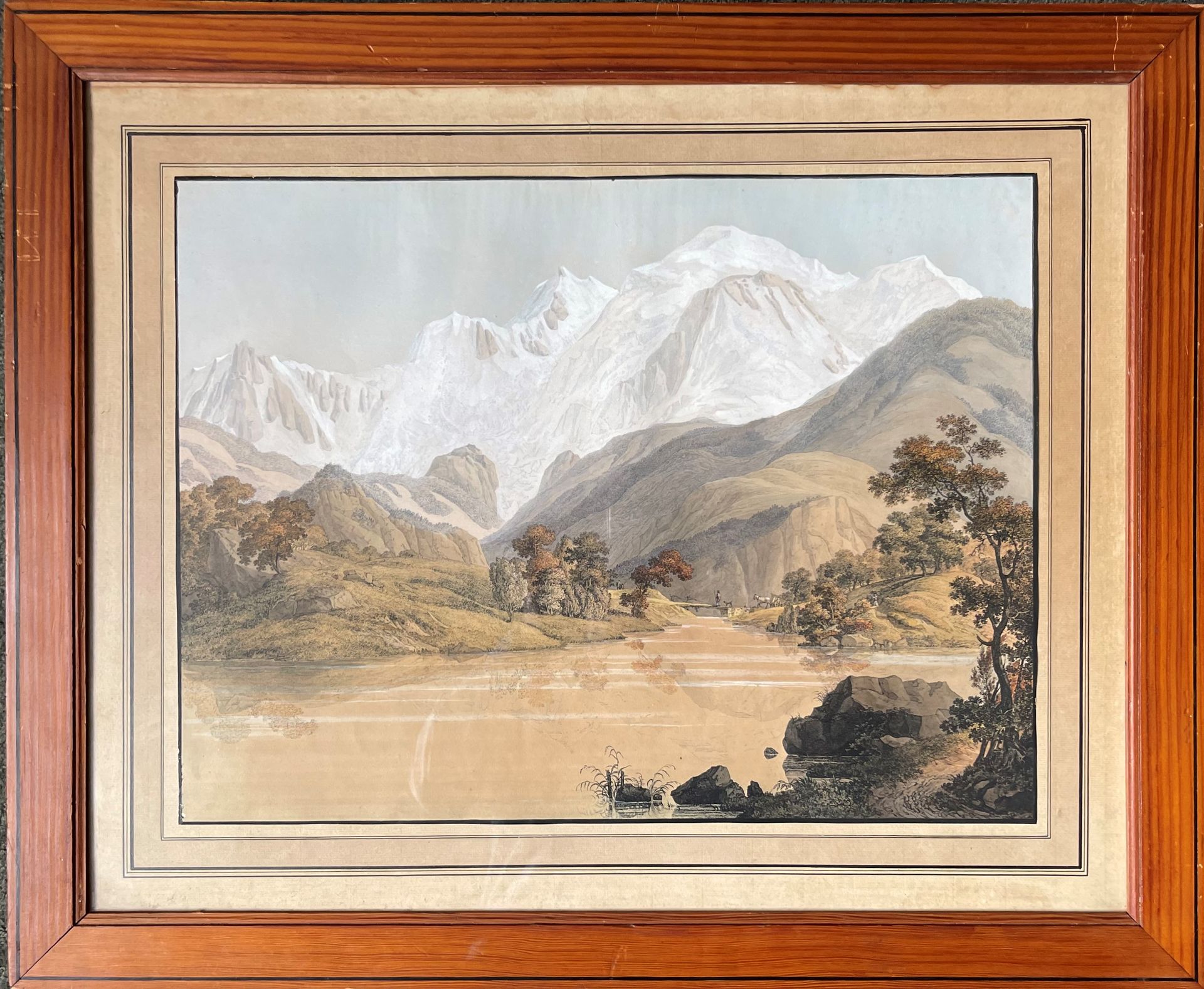 Null Jean Antoine LINCK (1766-1843)

The Mont-Blanc from the lake of Chède

Wate&hellip;