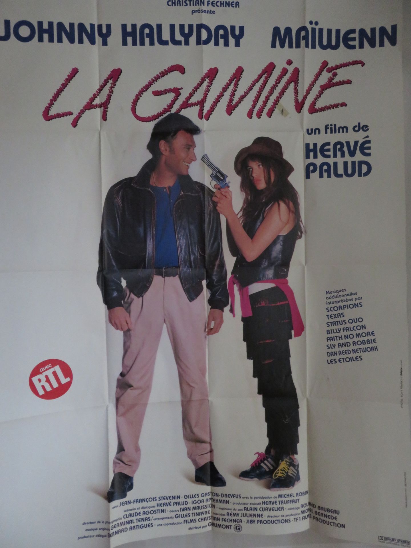 Null "LA GAMINE"（1991年），由Hervé PALUD与Johnny Hallyday和Maïwenn合作完成 - 由PHILIPPE绘制 -&hellip;