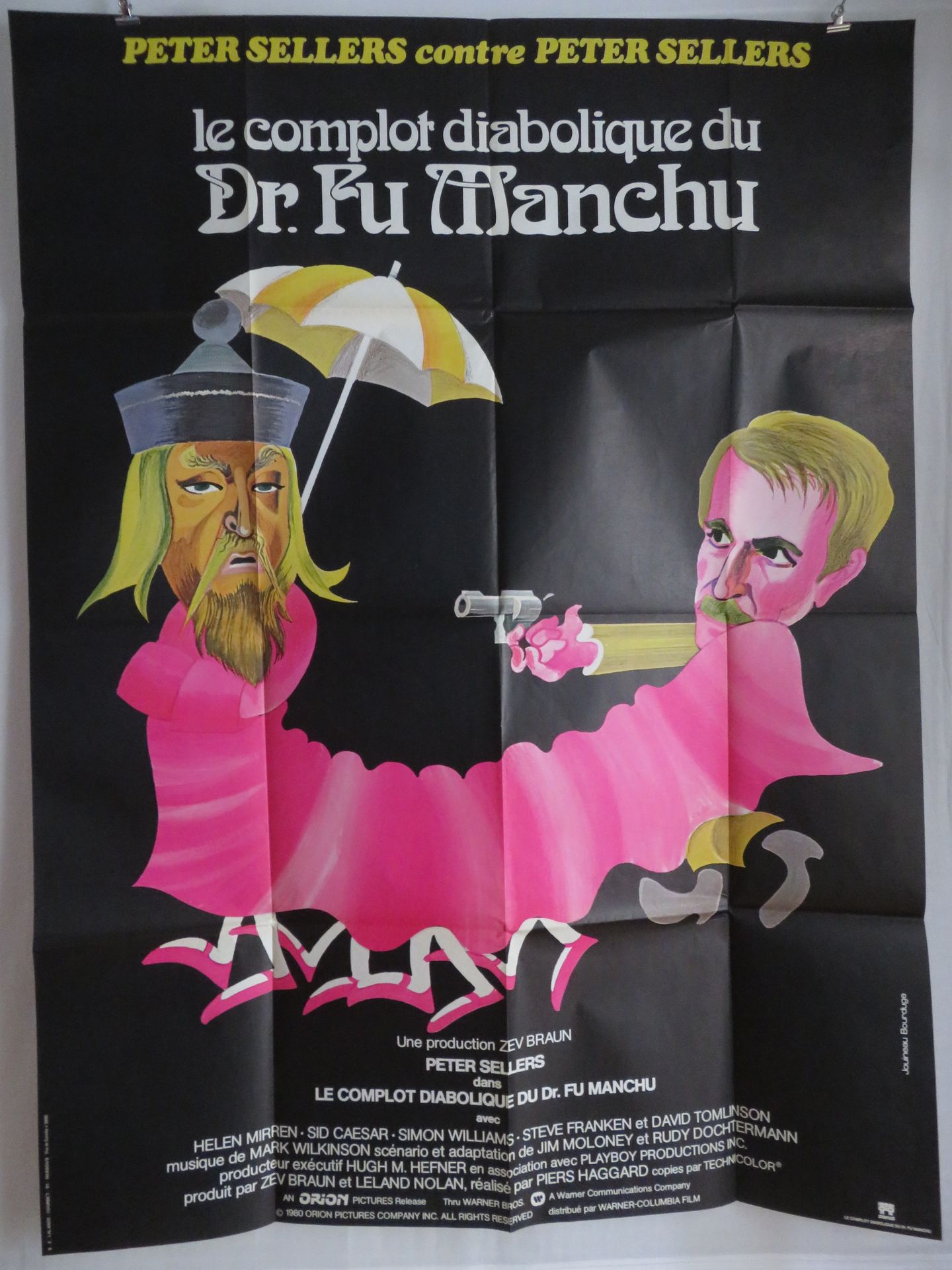 Null "傅曼殊博士的疯狂故事》（1980年），皮尔斯-哈加德导演，彼得-塞勒斯、海伦-米伦主演--JOUINEAU BOURDUGE插图--海报120x16&hellip;
